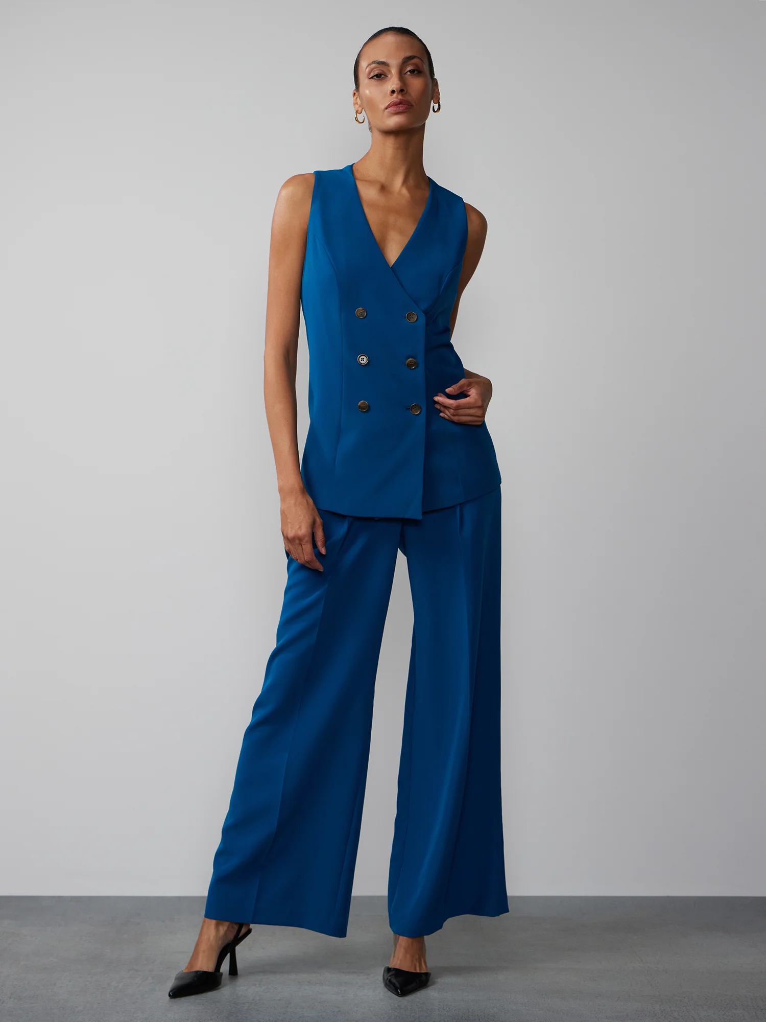 Sleeveless Double Breasted Vest - Image 5