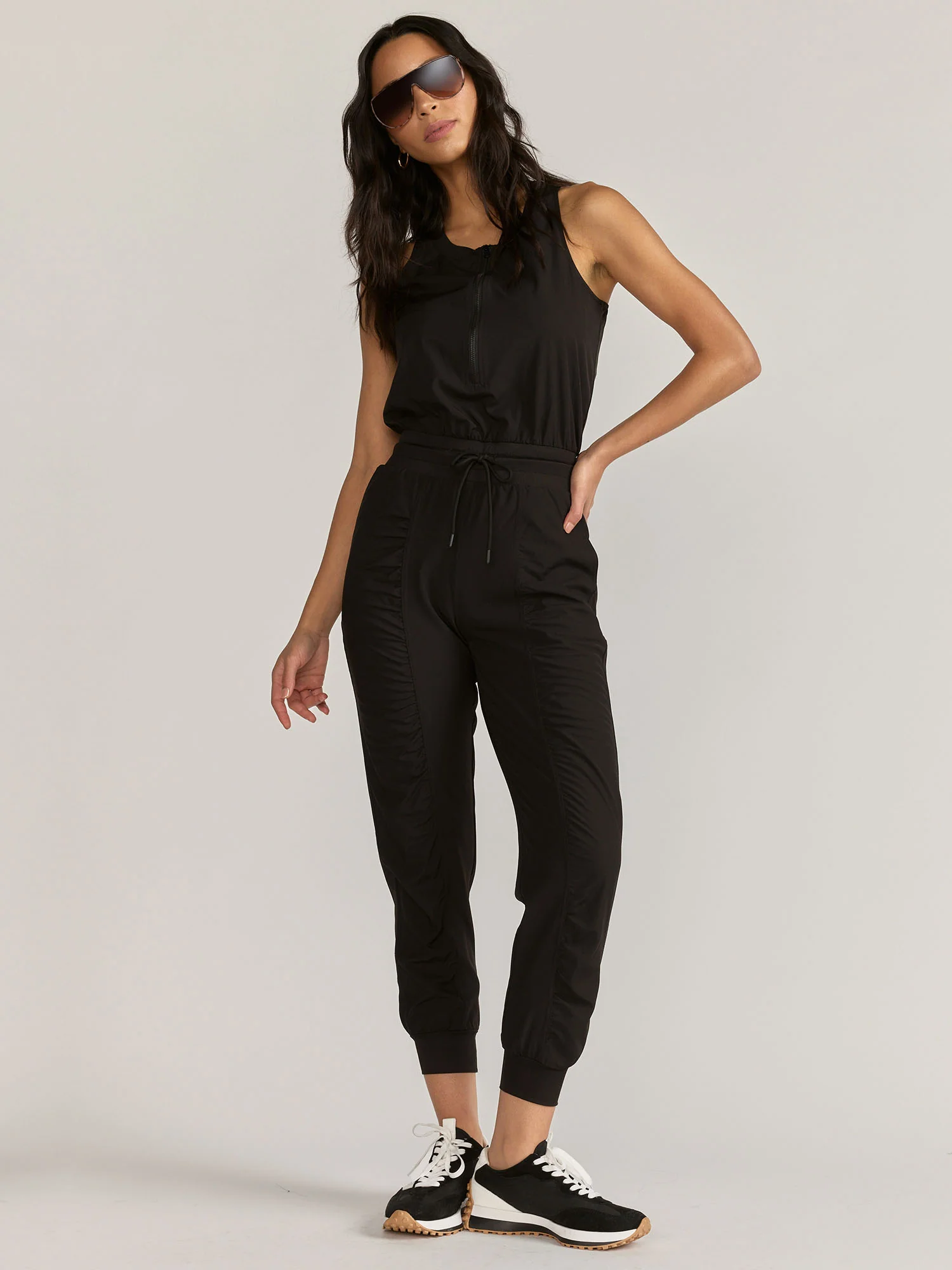 Mono B Sleeveless Half-Zip Active Jumpsuit - Brands We Love - Image 3
