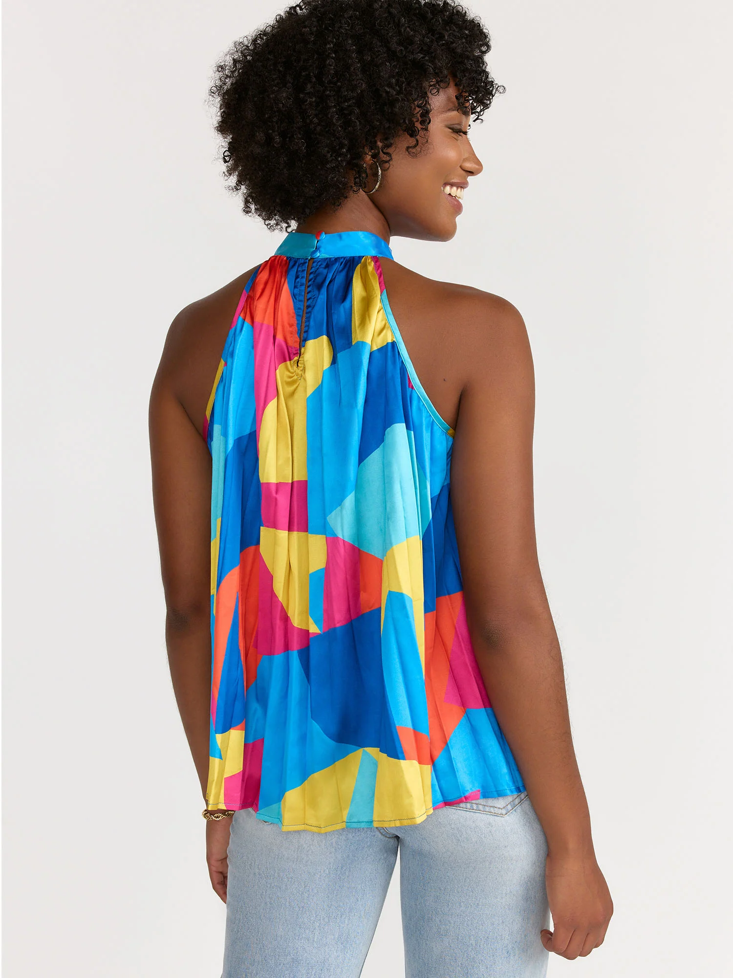 Flying Tomato Sleeveless Halter Neck Pleated Top - Brands We Love - Image 4