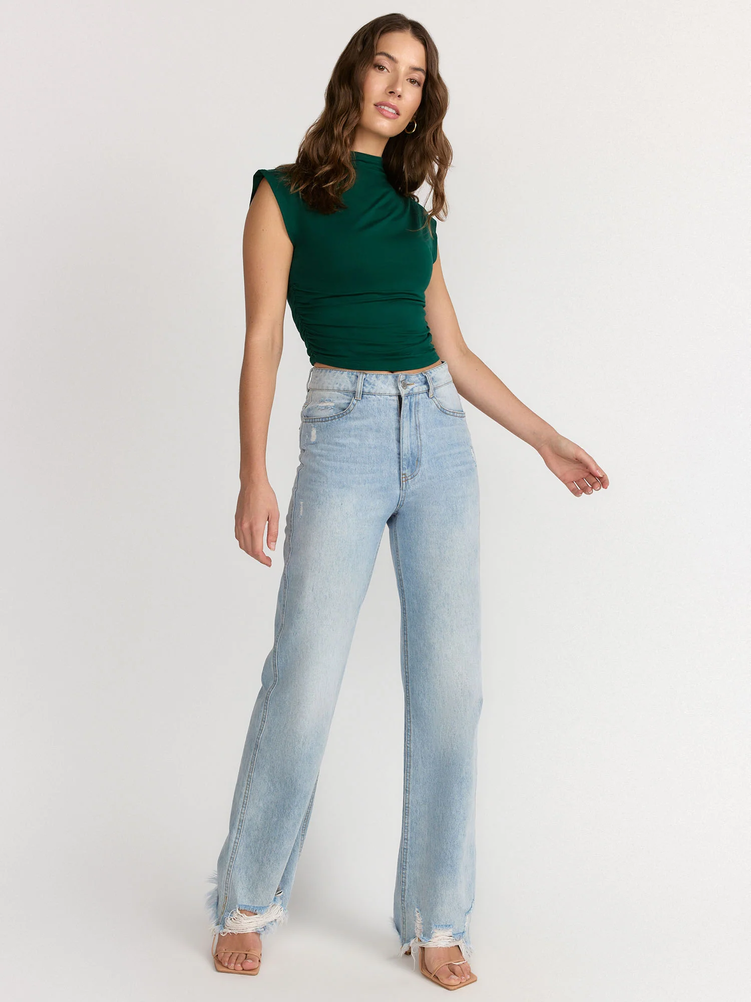 Sugarlips Sleeveless Mock Neck Ruched Top - Brands We Love - Image 2