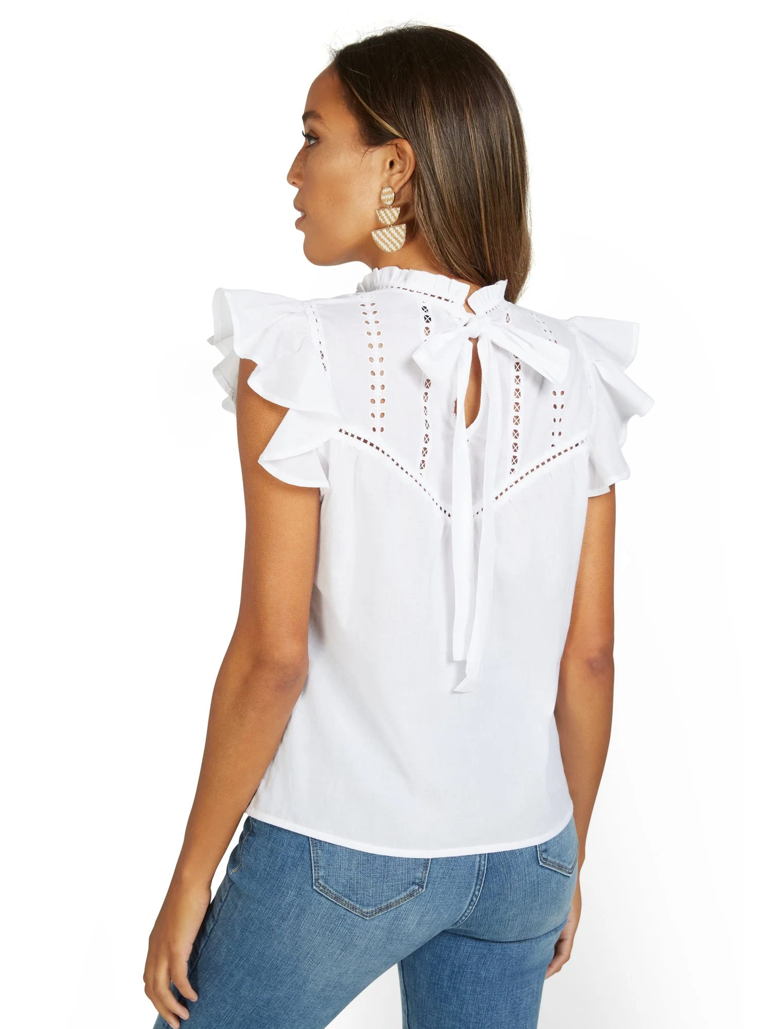 Sleeveless Ruffle Blouse - Image 3