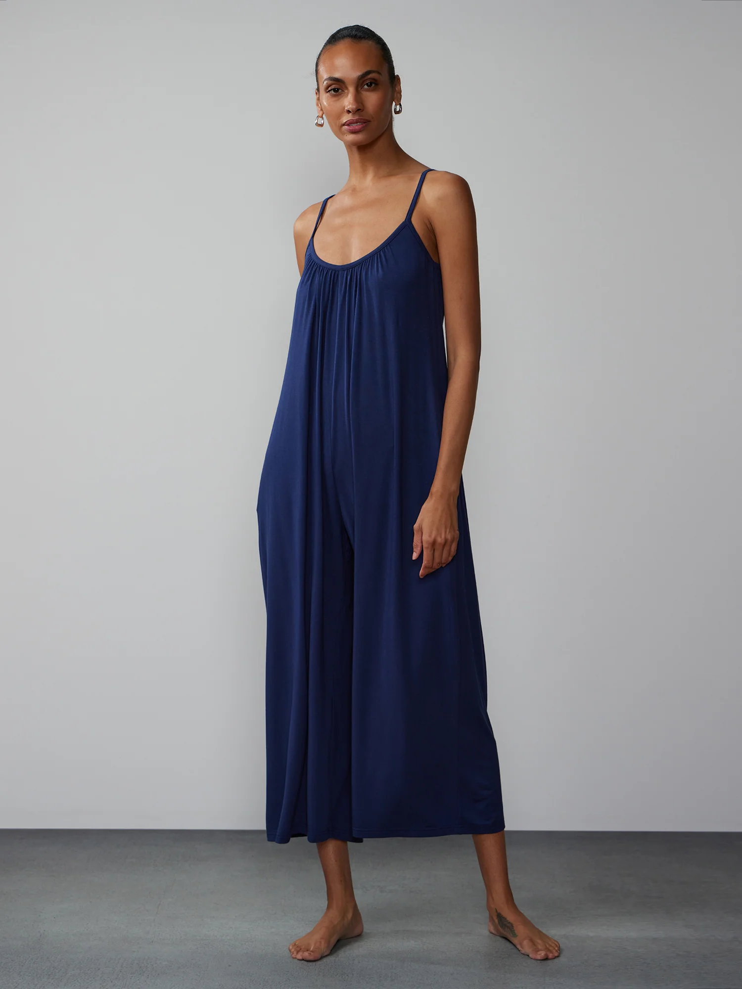 Scoop Neck Wide Leg Lounge Jumpsuit - Image 6