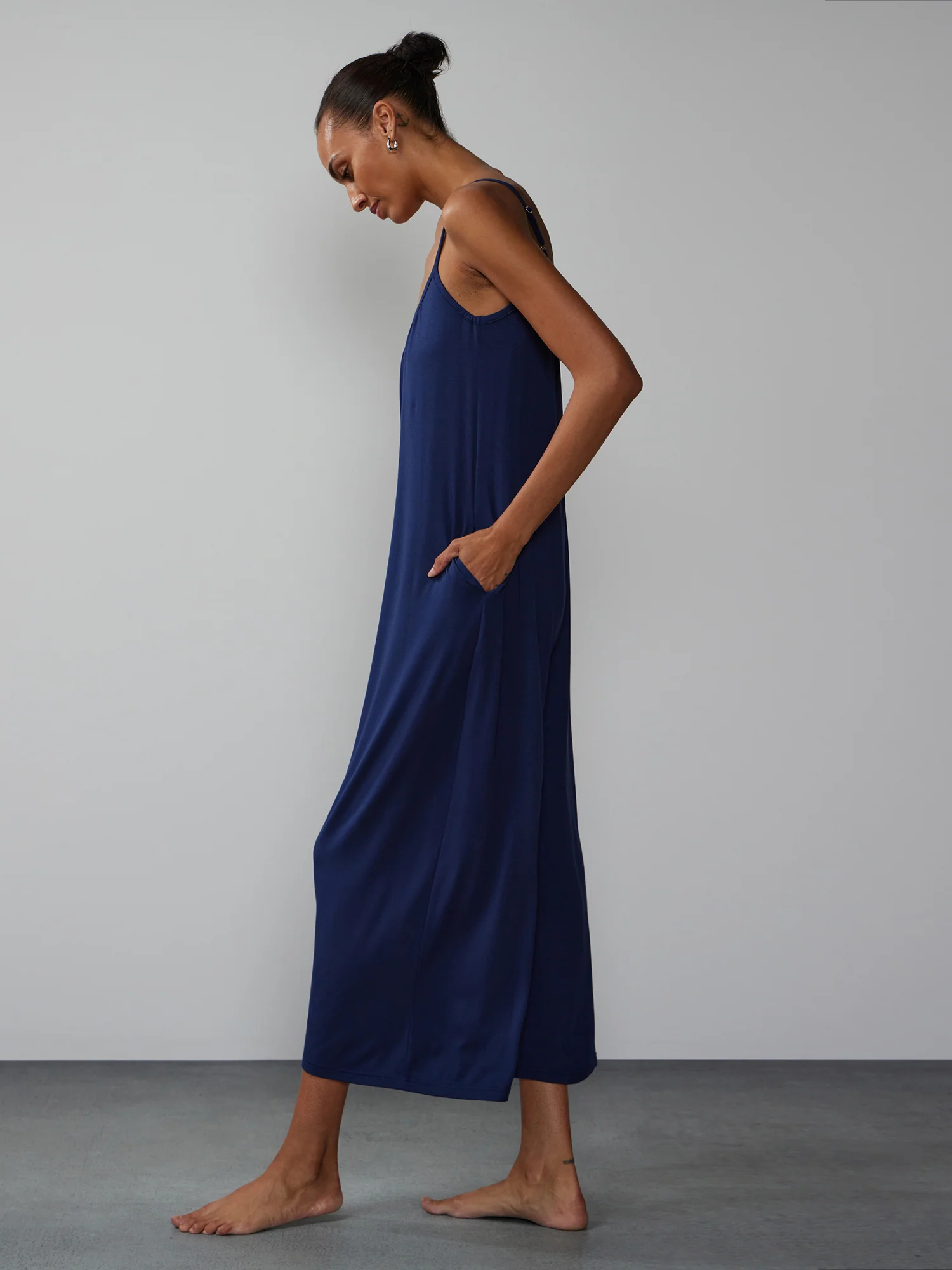 Scoop Neck Wide Leg Lounge Jumpsuit - Image 7