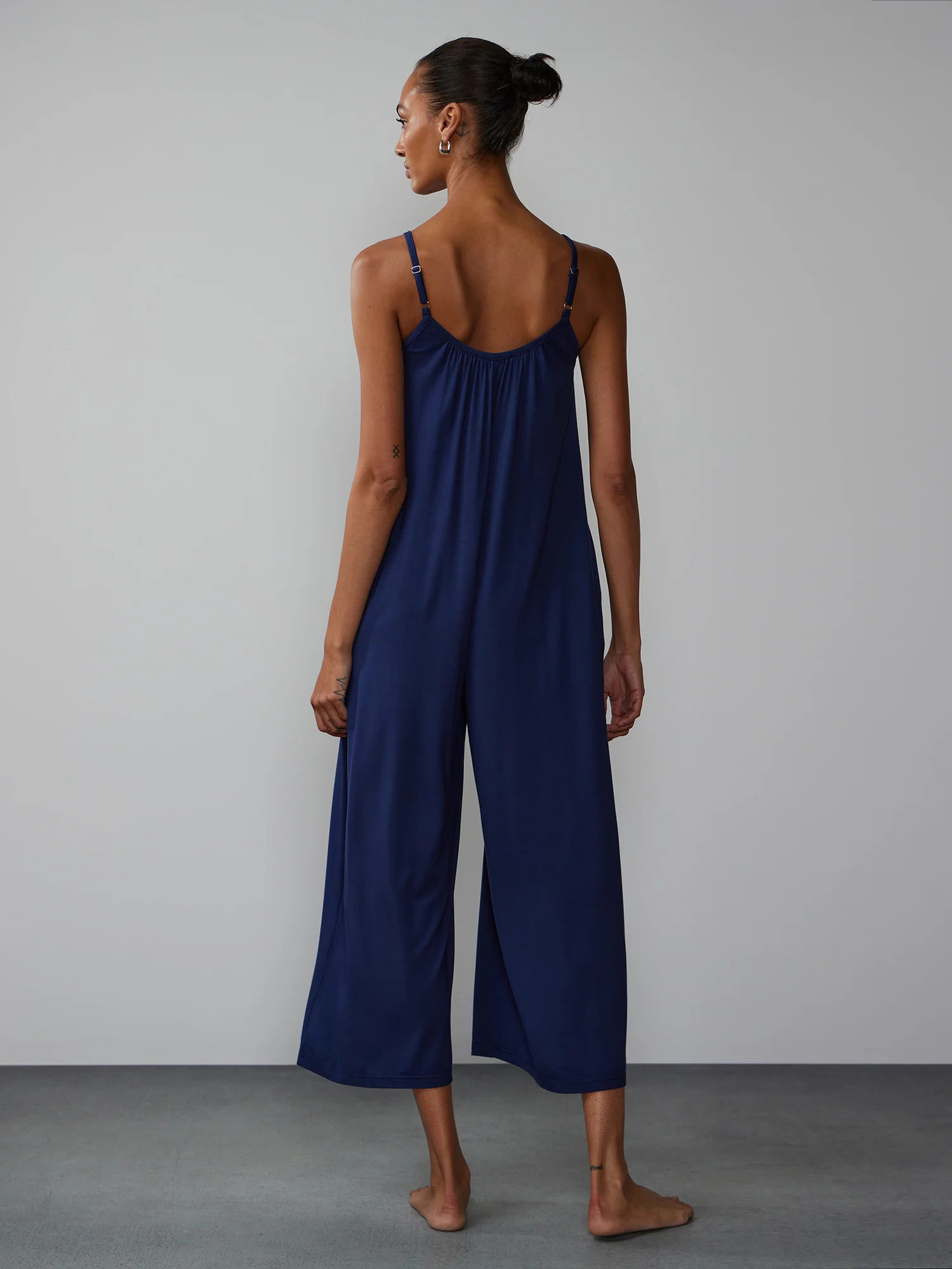 Scoop Neck Wide Leg Lounge Jumpsuit - Image 8