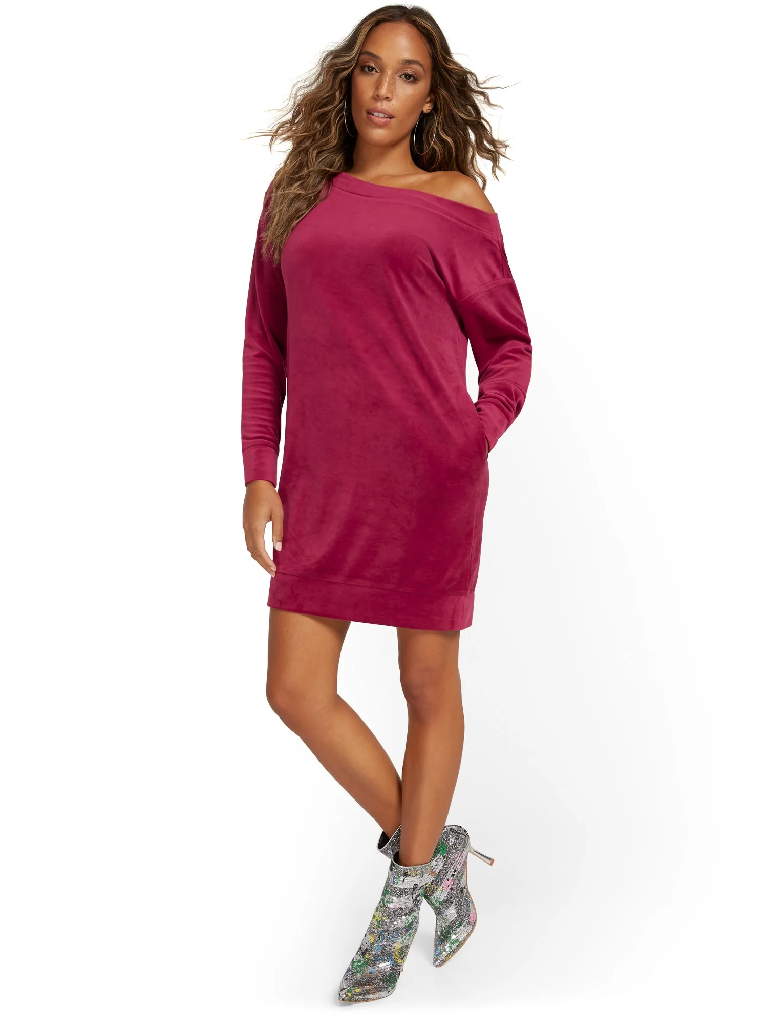 Slouchy Velour Dress - Dreamy Velour Collection - Image 5