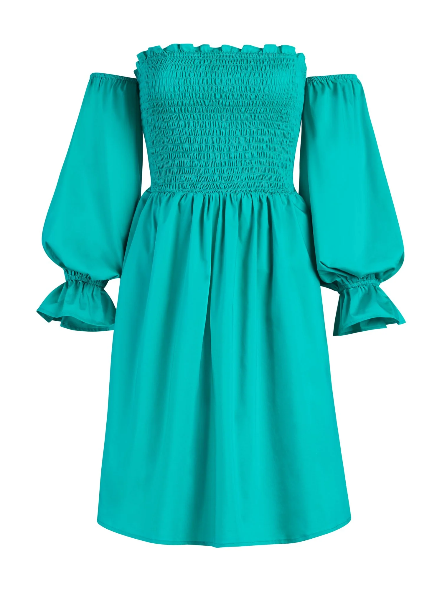 Smocked Off-The-Shoulder Dress