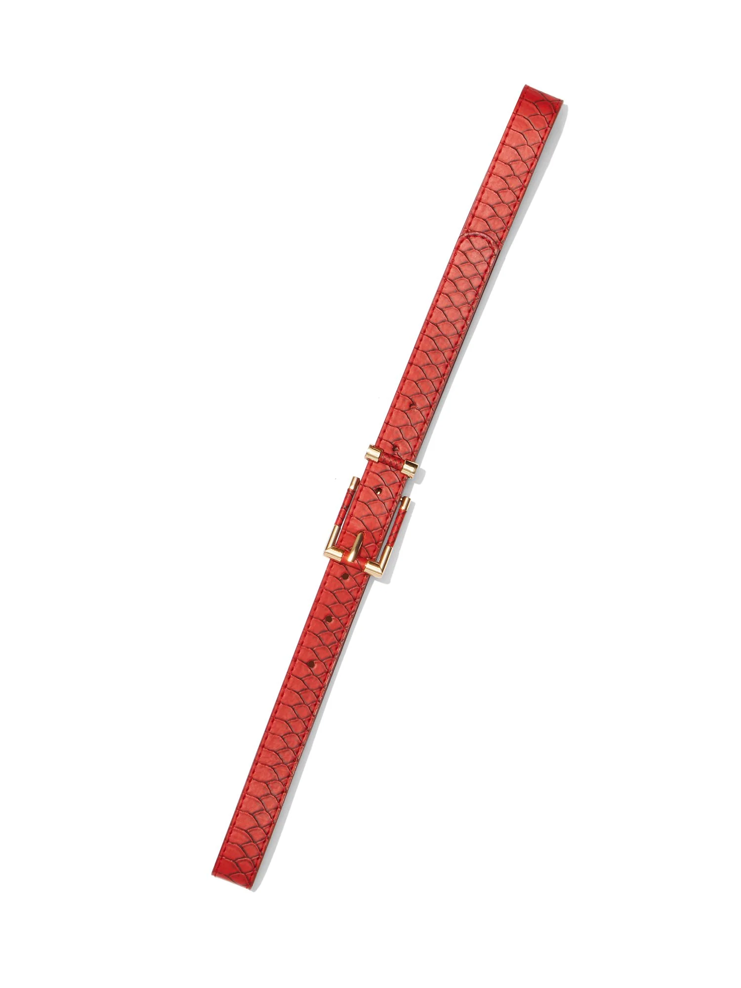 Snake-Embossed Belt