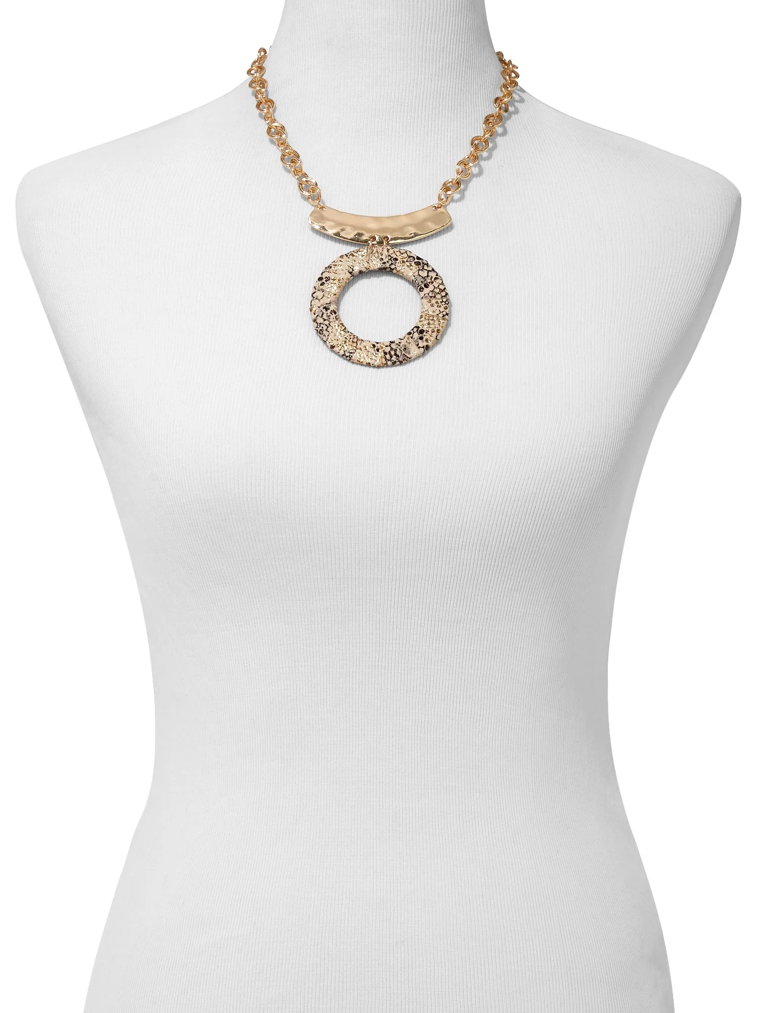 Snake-Print Pendant Necklace - Image 2