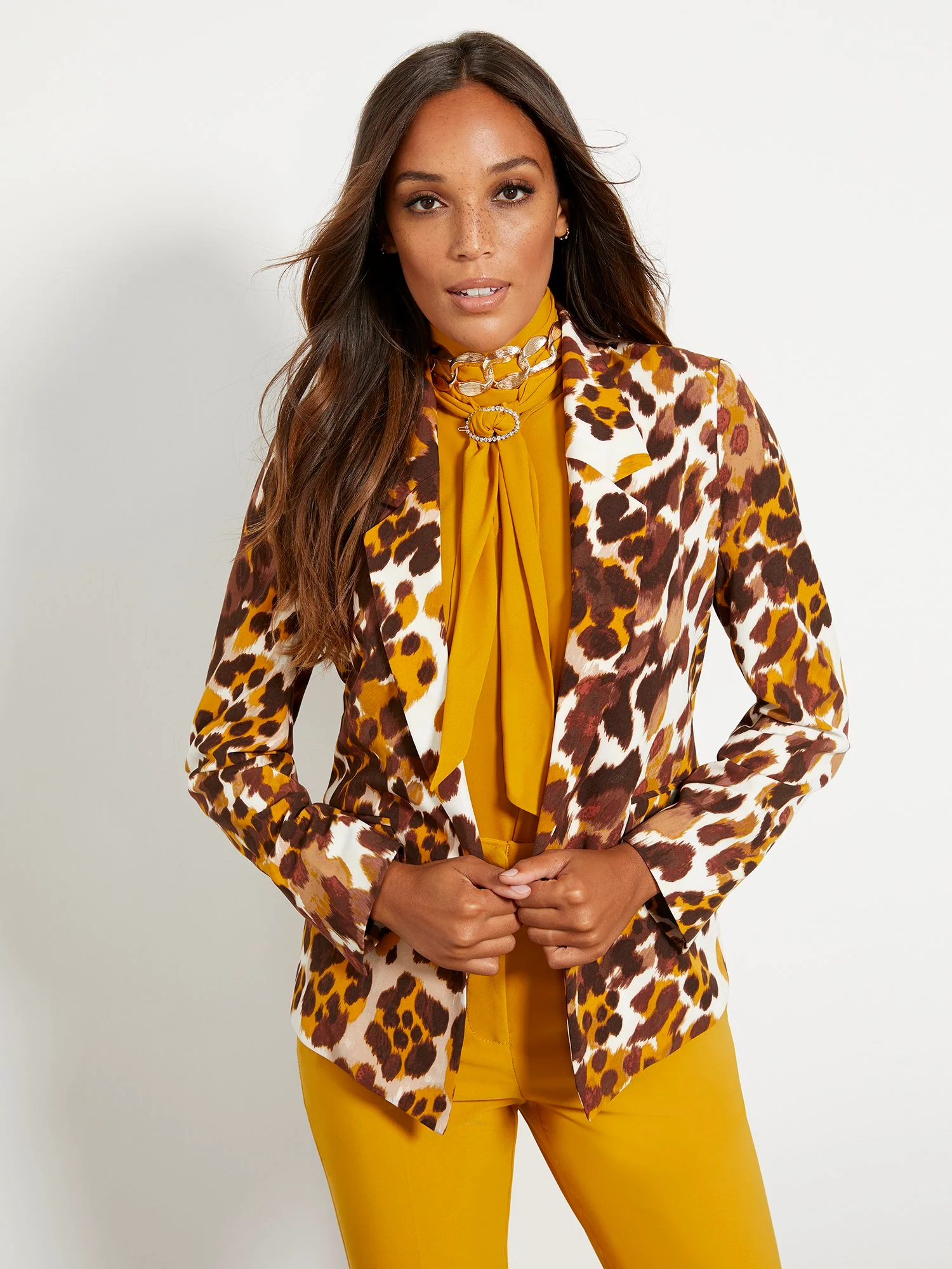 Soft Madie Blazer - Leopard Print - 7th Avenue - Image 3