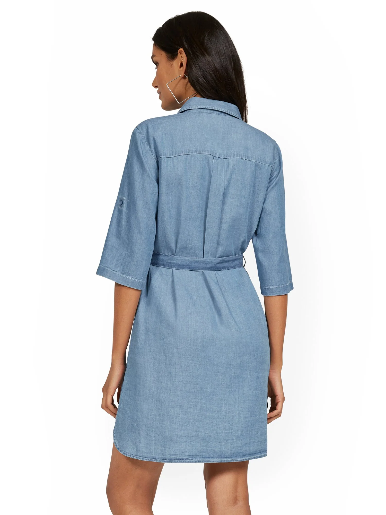 Soft Tie-Waist Shirtdress - Image 3