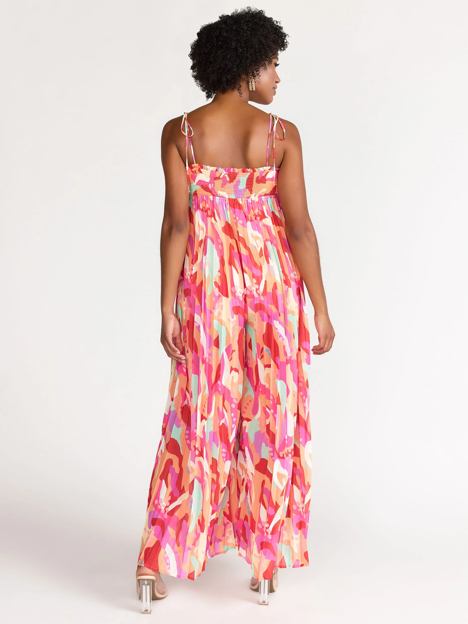 Flying Tomato Spaghetti Strap Printed Pleated Jumpsuit - Brands We Love - Image 6