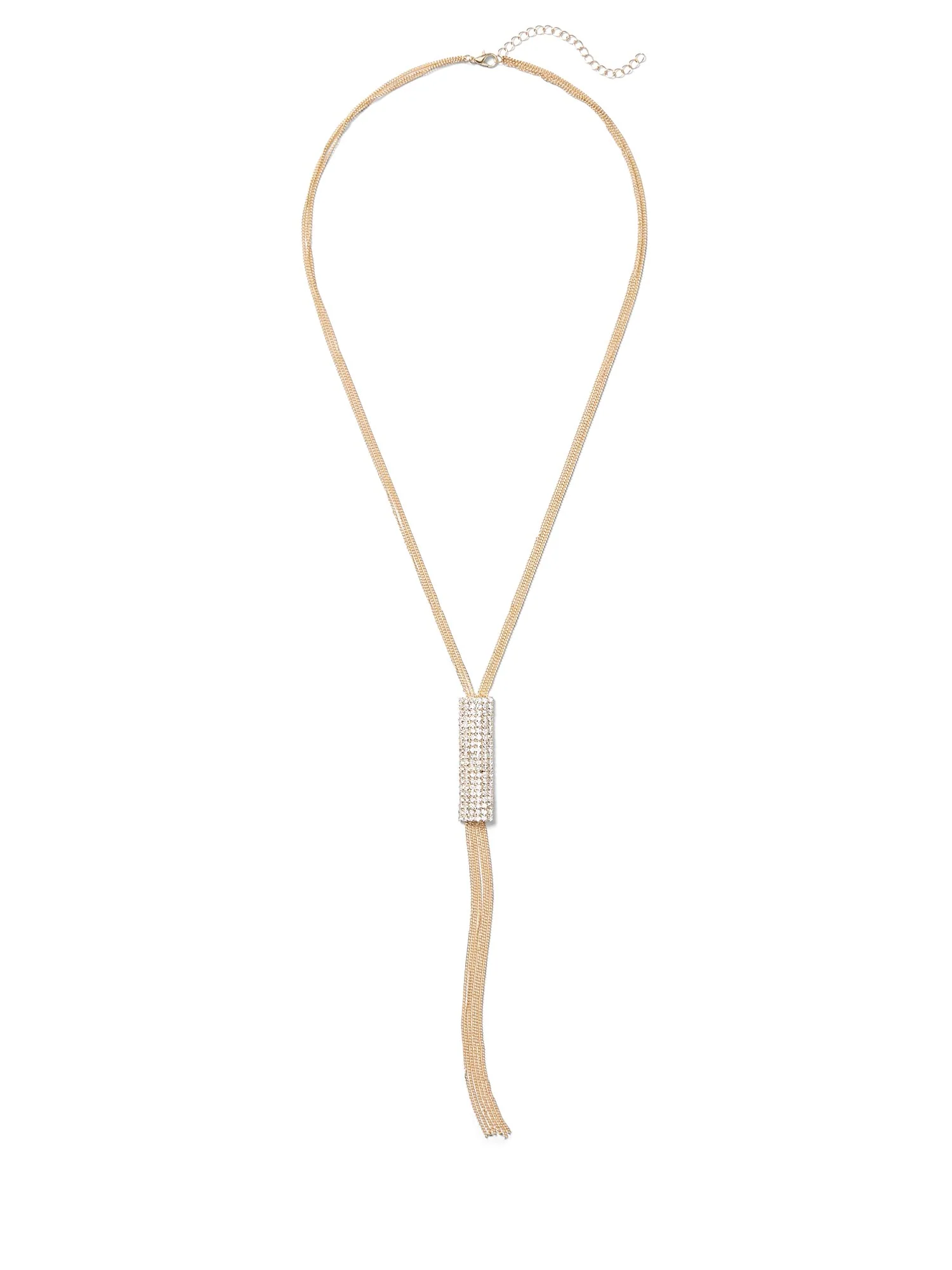 Sparkling Goldtone Y Necklace