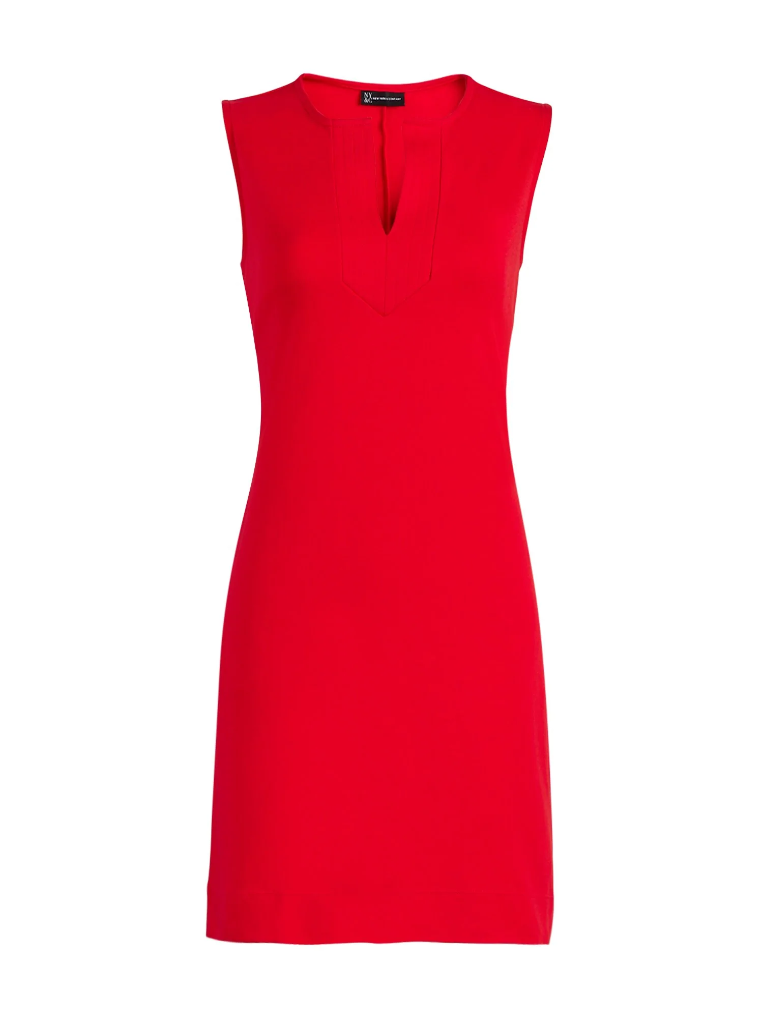 Split-Neck Cotton Shift Dress - Image 8
