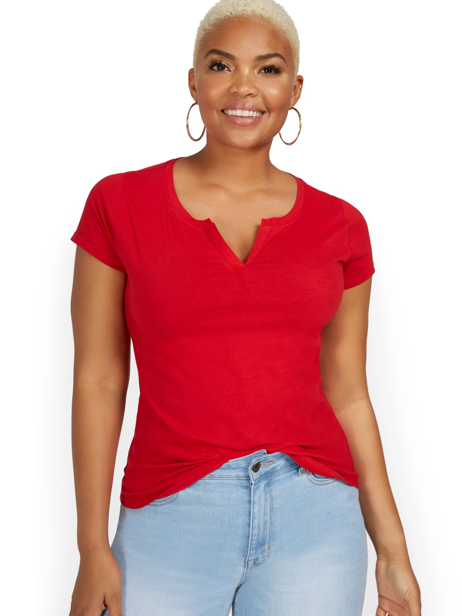 Split-Neck Perfect Tee - Image 18