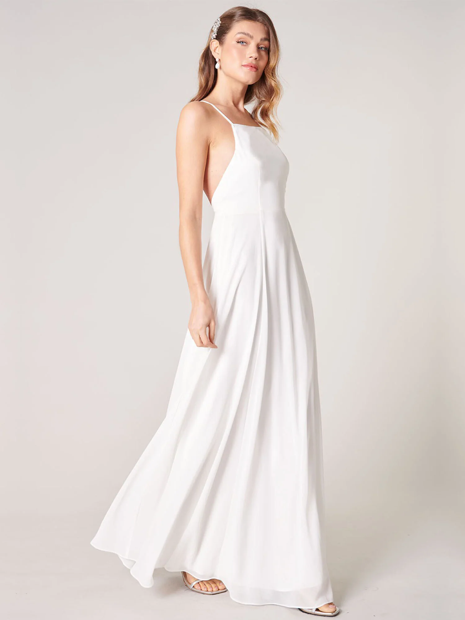 Square Neck Criss-Cross Back Maxi Dress - Sugarlips - Image 6