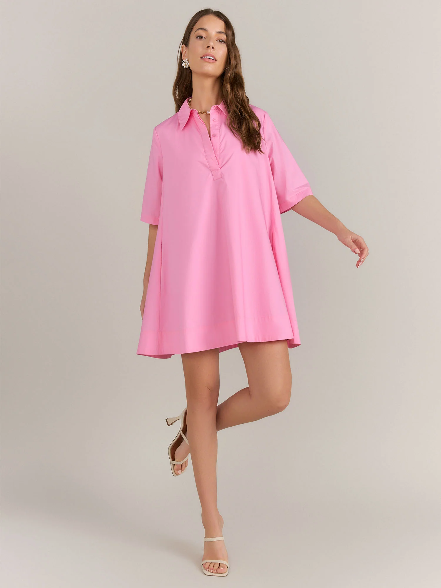 English Factory A-line Pleat Back Shirt Dress - Brands We Love - Image 2
