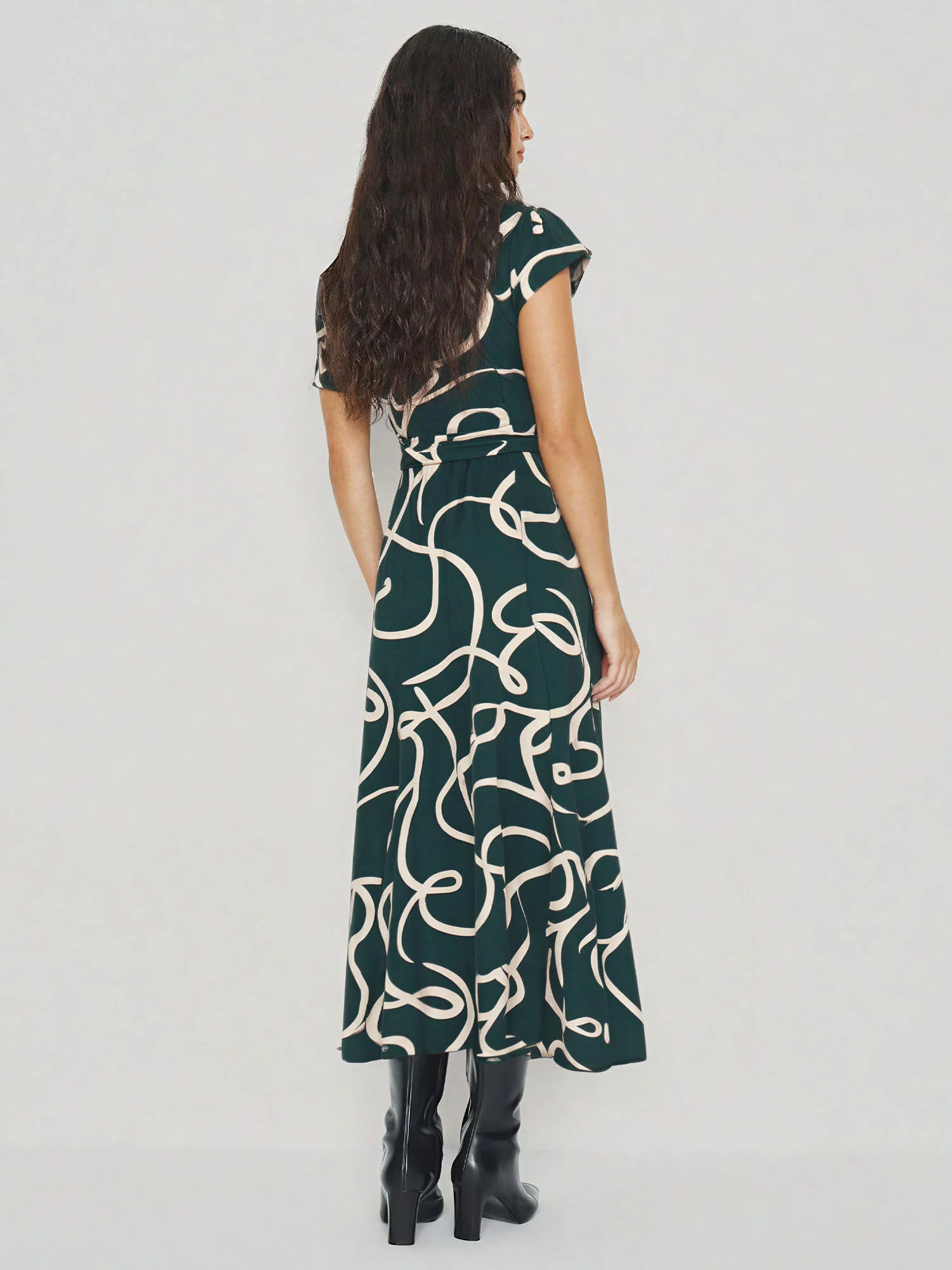 Abstract Wrap Maxi Dress - Image 3