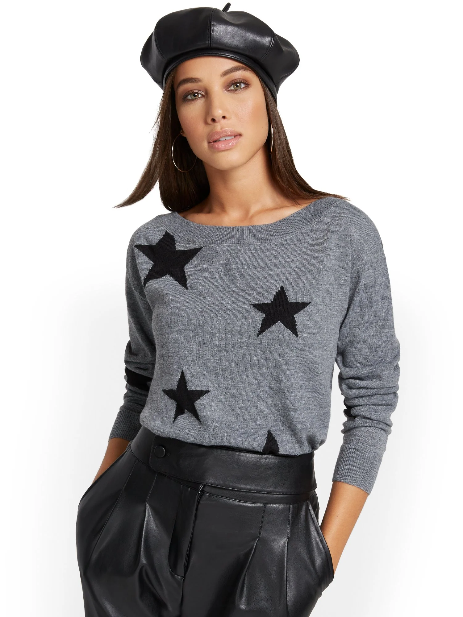 Star-Print Slouchy Sweater - Image 6