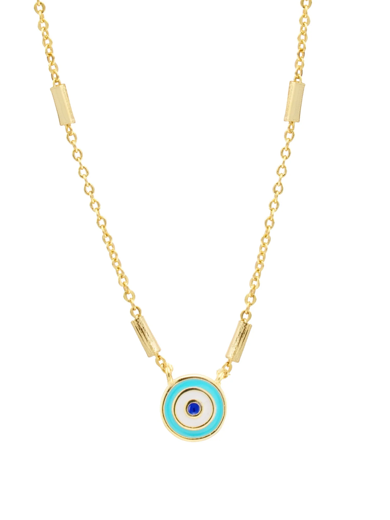 Sterling Silver Plated Evil Eye Pendant