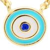 Sterling Silver Plated Evil Eye Pendant - Image 5
