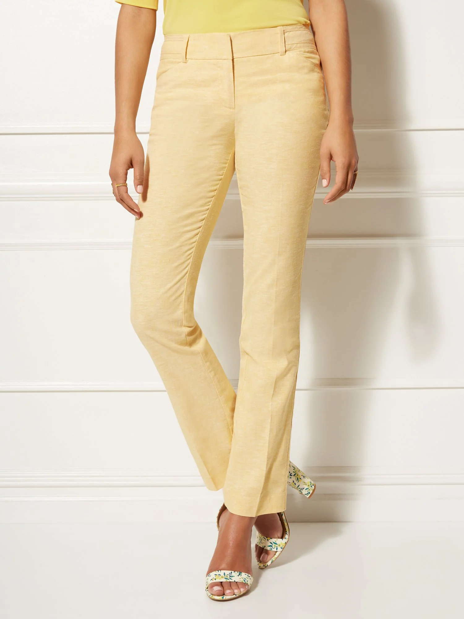 Straight Leg Pant - Signature Fit - City Stretch Linen Flex - 7th Avenue - Image 4