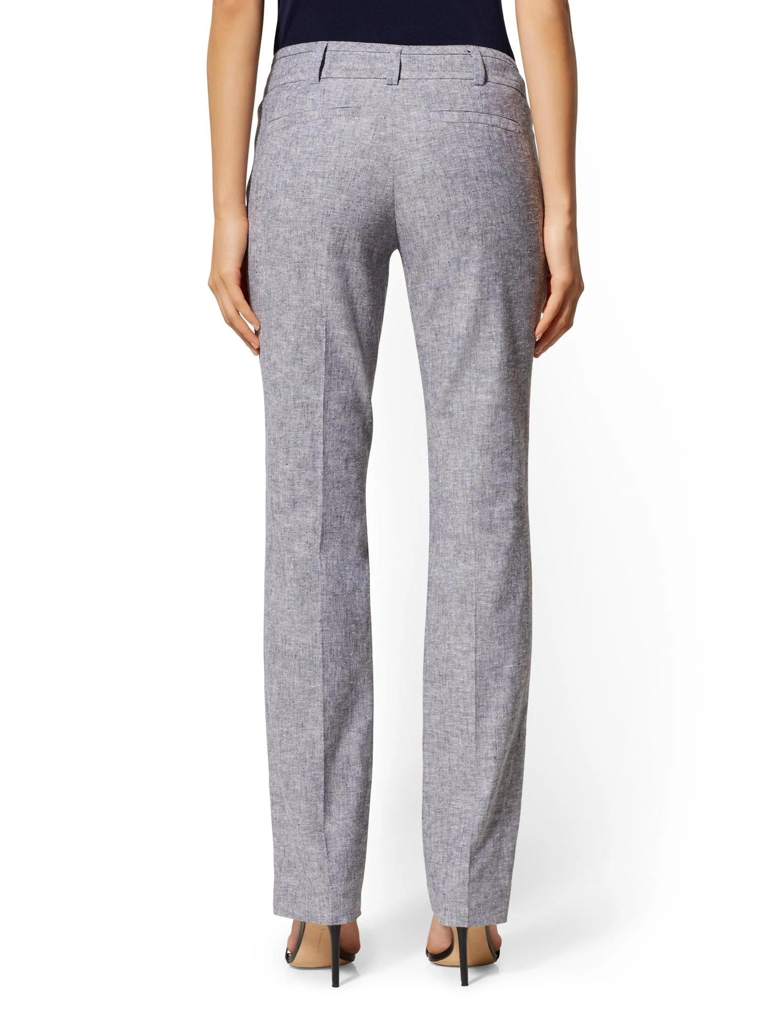 Straight Leg Pant - Signature Fit - City Stretch Linen Flex - 7th Avenue - Image 8