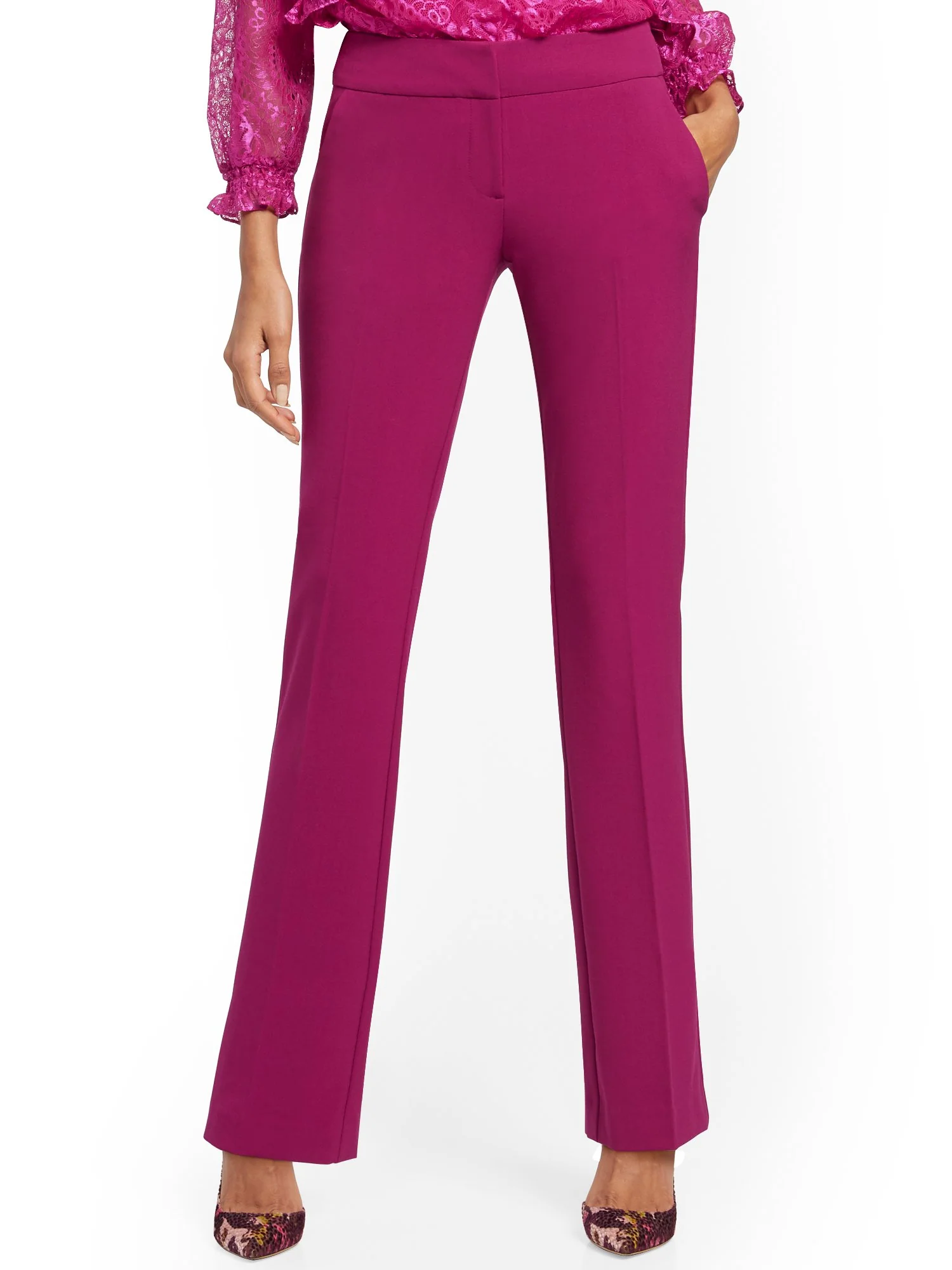 Straight-Leg Pant - Signature Fit - Double Stretch - 7th Avenue - Image 19