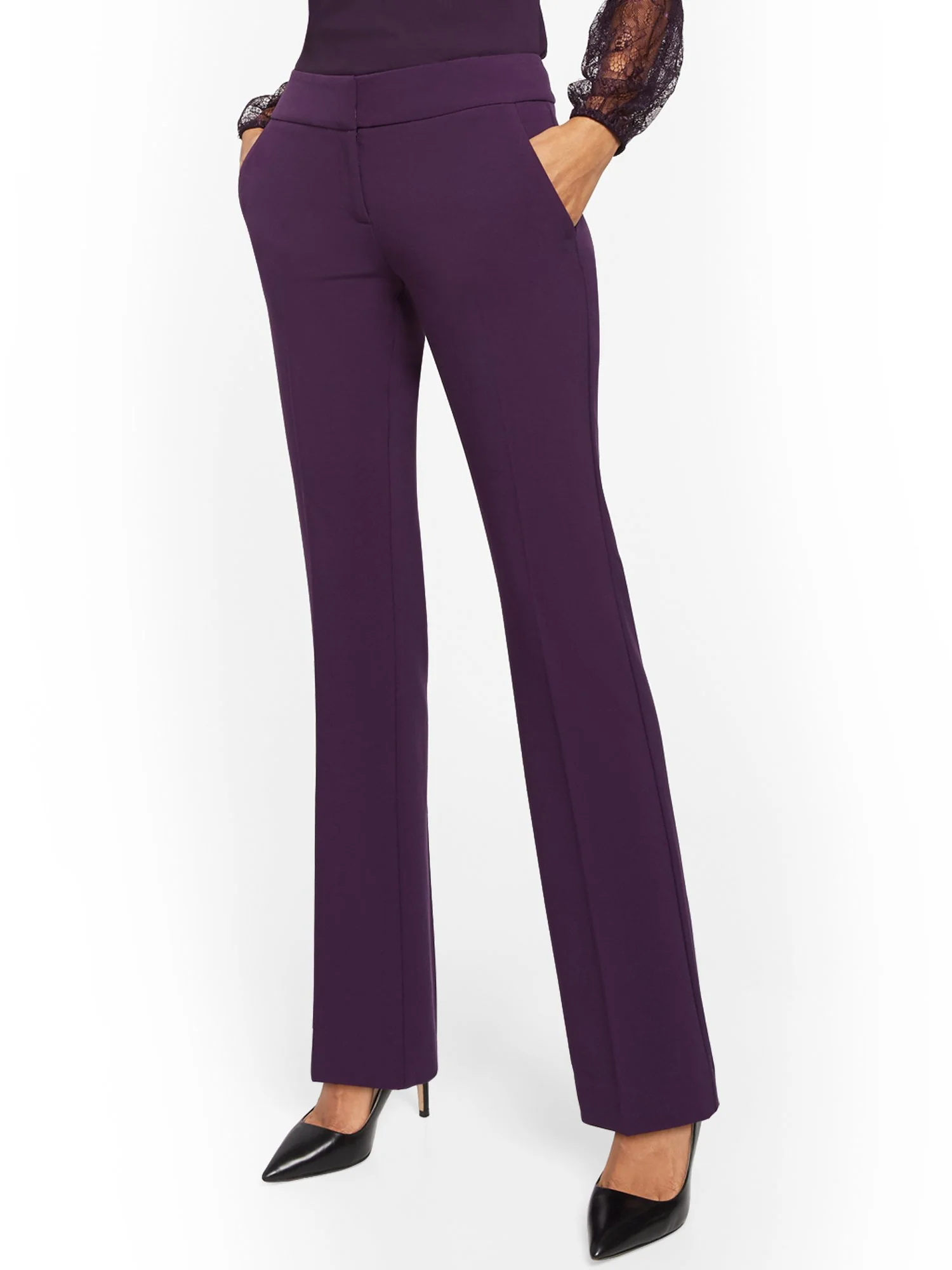 Straight-Leg Pant - Signature Fit - Double Stretch - 7th Avenue - Image 23