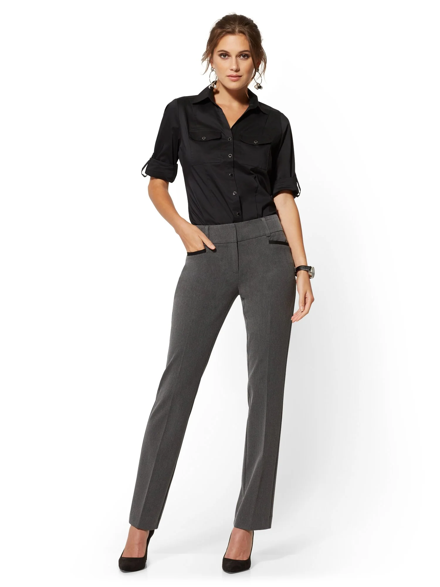 Straight-Leg Pant - Signature - Superstretch - 7th Avenue - Image 4
