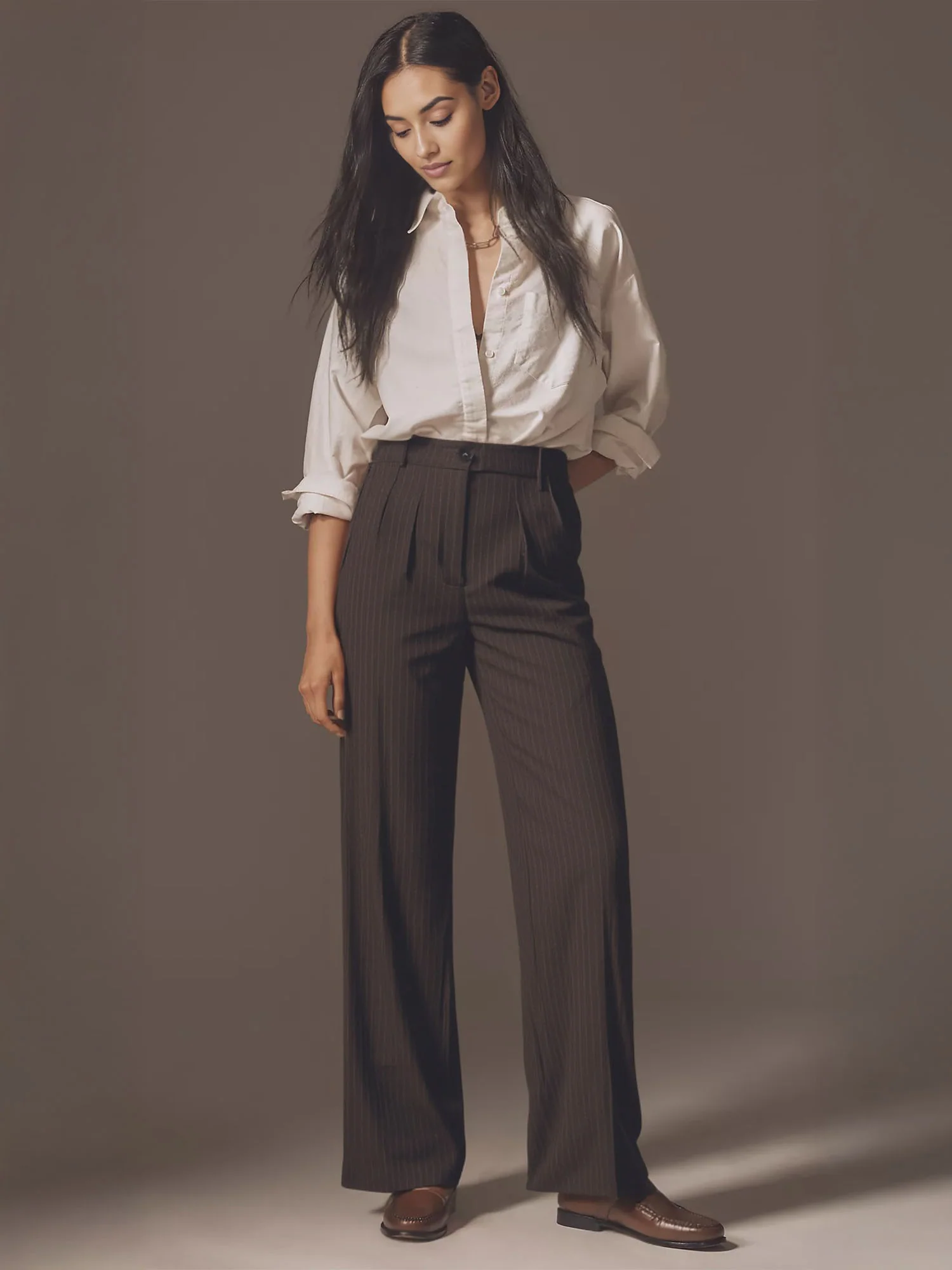 Striped Straight Pants
