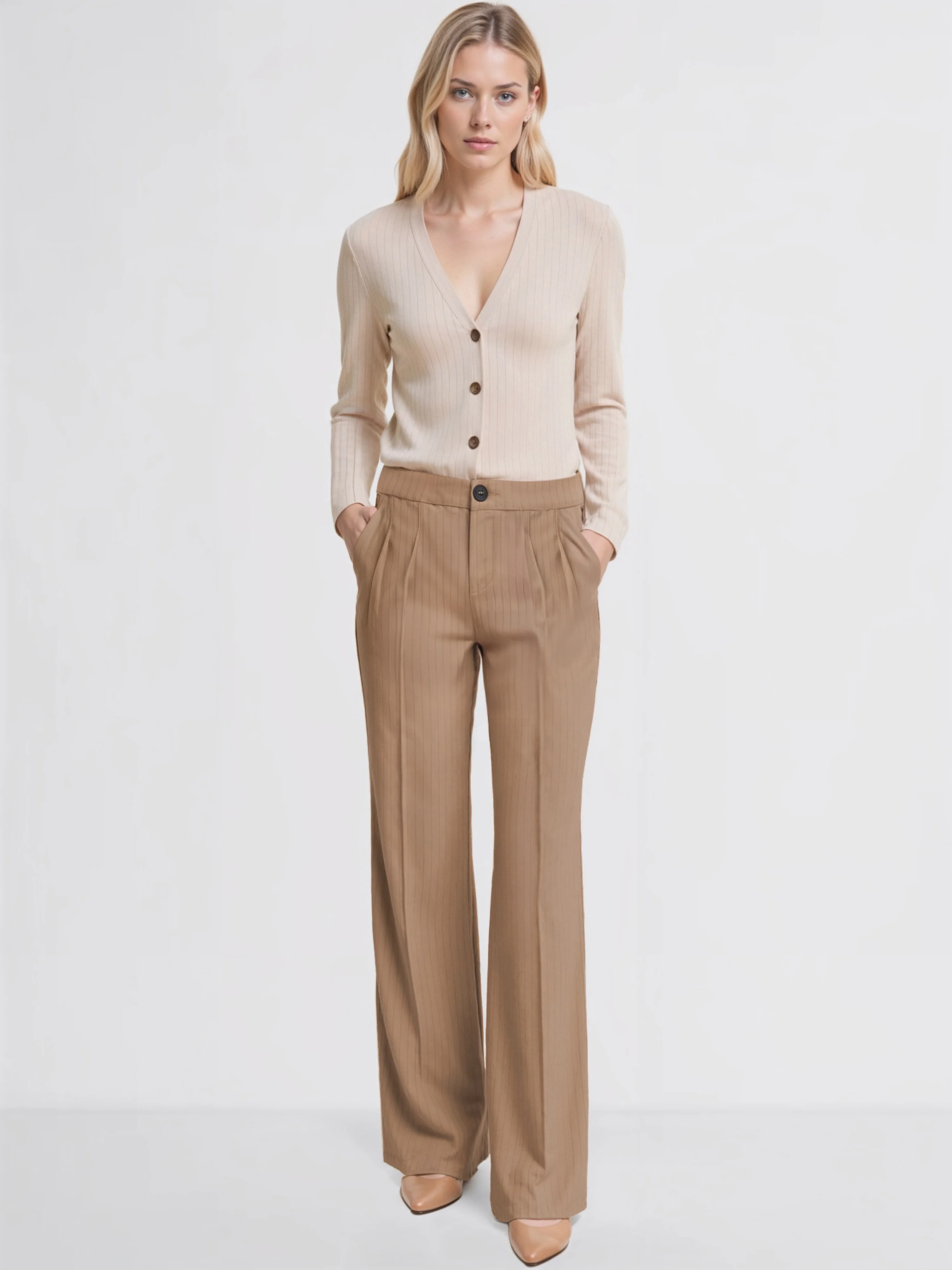 Striped Straight Pants - Image 12