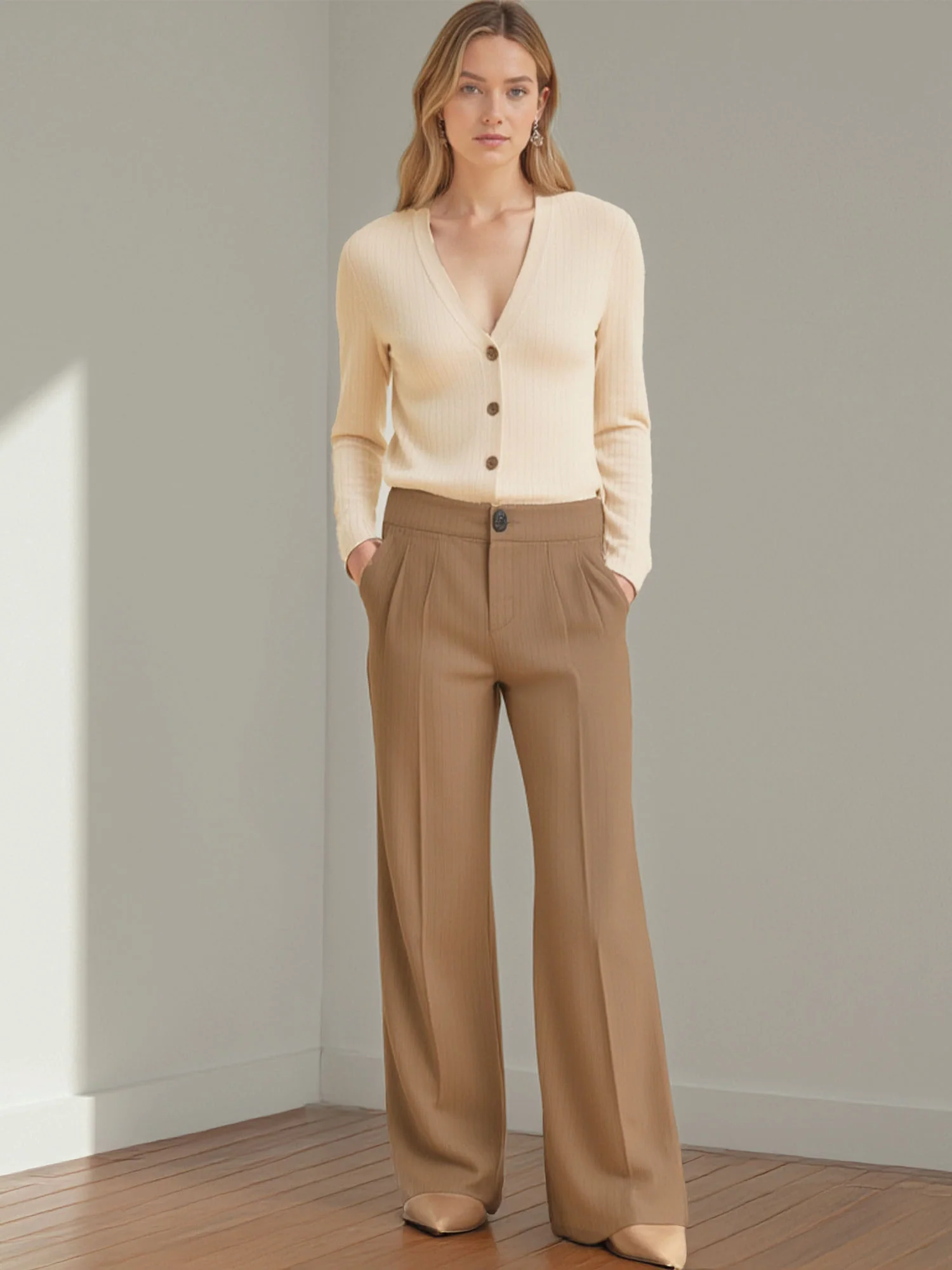 Striped Straight Pants - Image 16