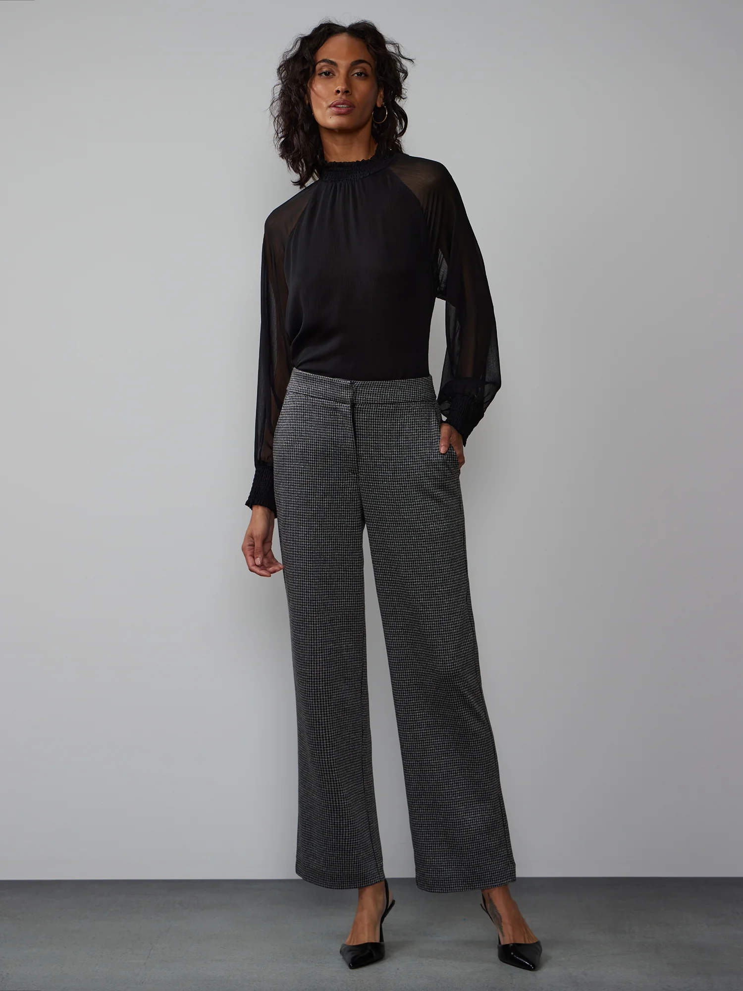Straight Leg Plaid Pant - Image 4