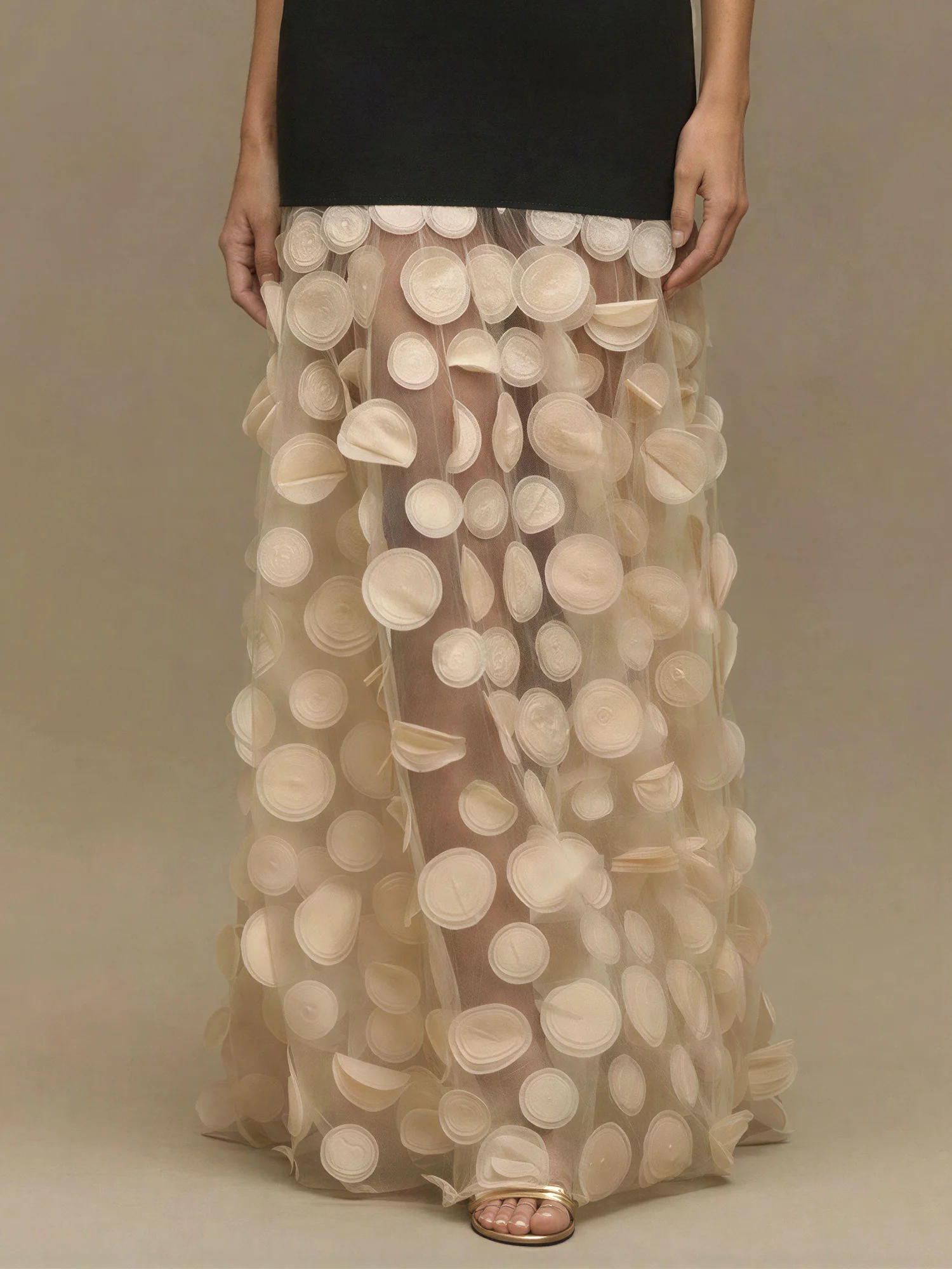 Strapless 3D Circle Gown - Image 3
