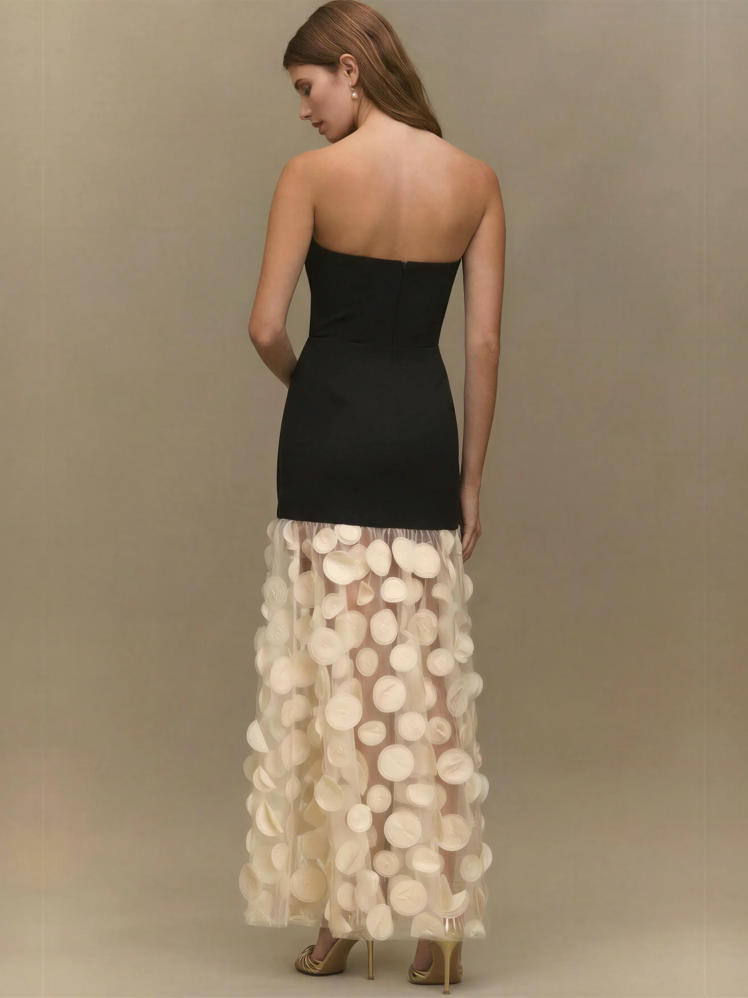 Strapless 3D Circle Gown - Image 4