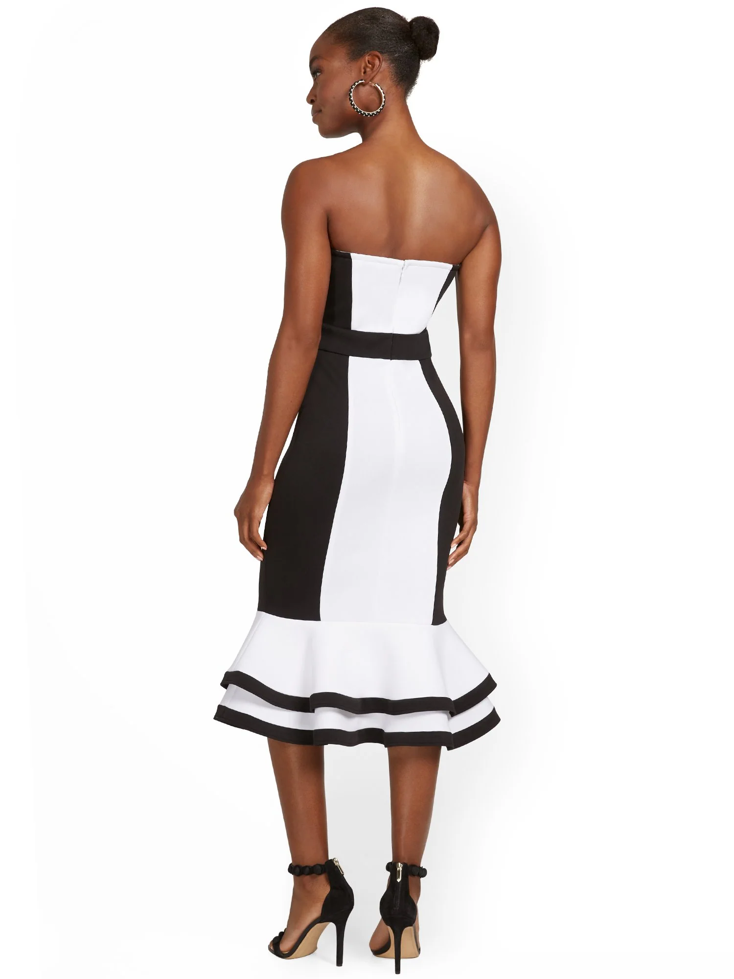Strapless Flounce-Hem Dress - Image 3