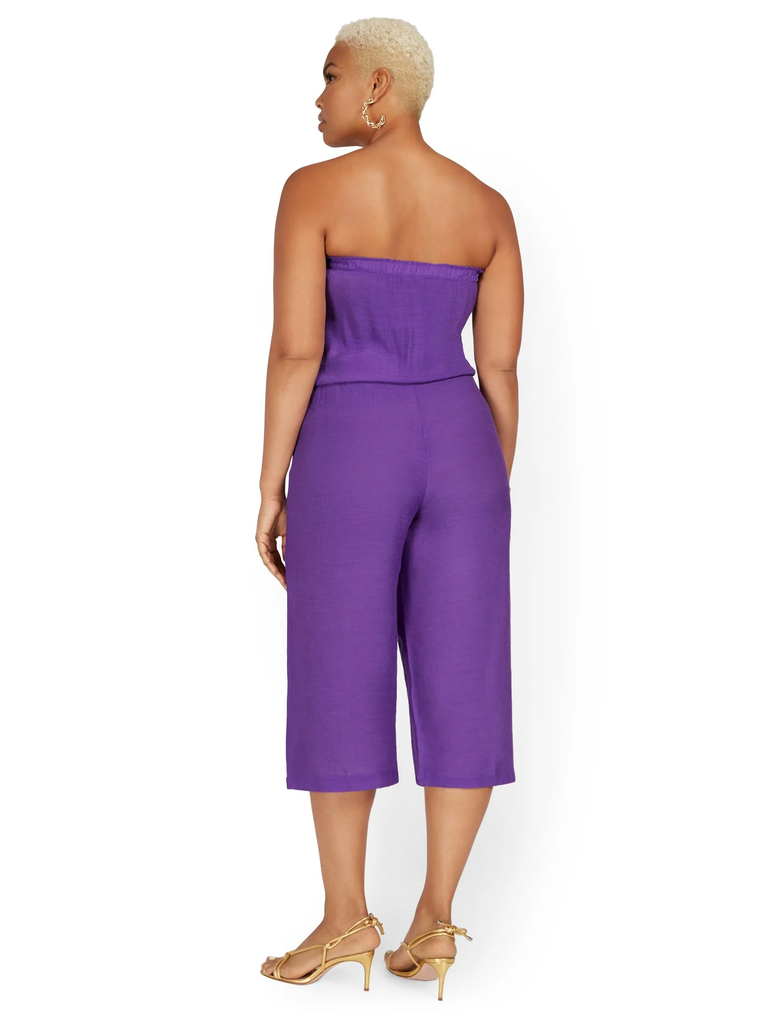 Strapless Gauze Jumpsuit - Image 3