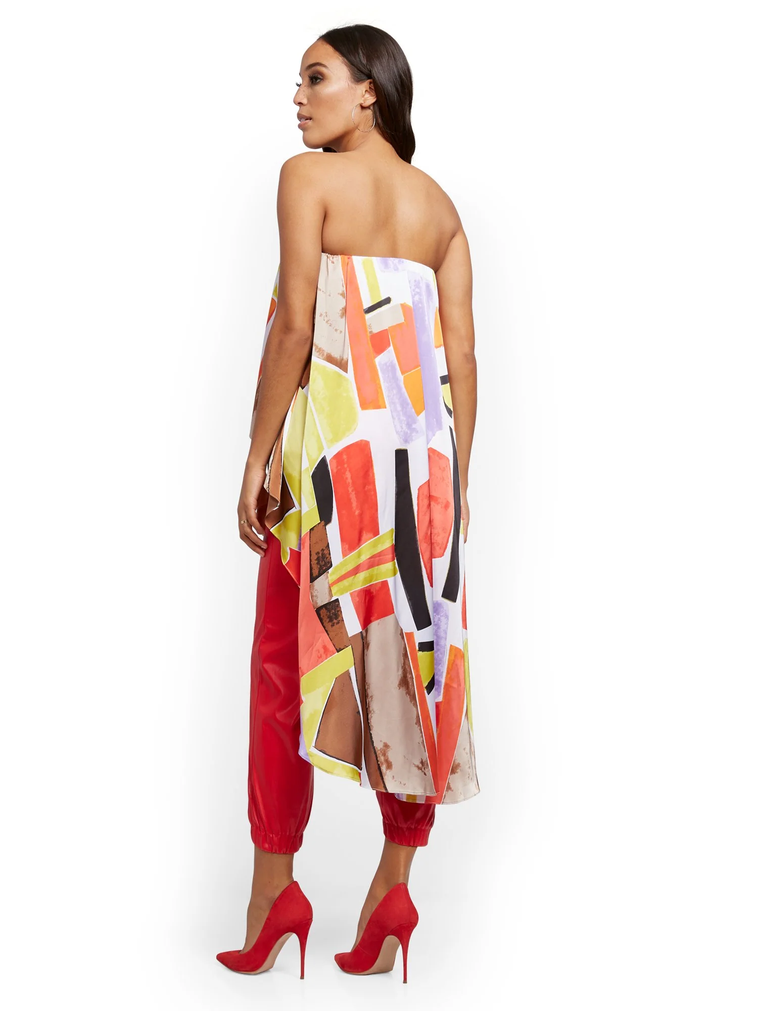 Strapless High-Low Blouse - Image 3