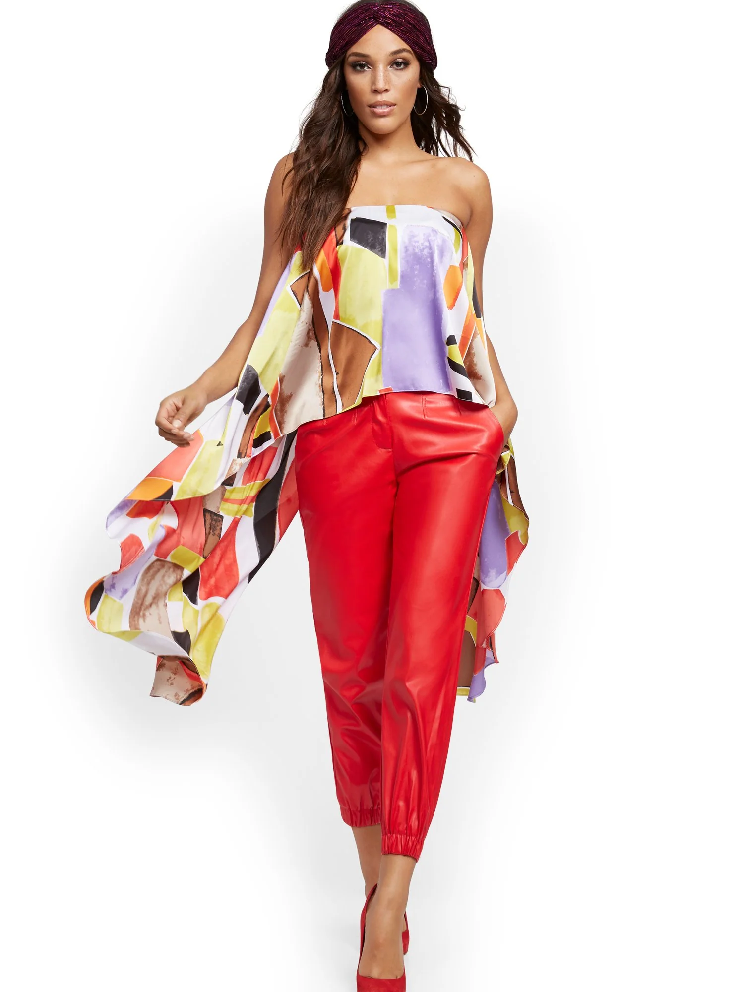 Strapless High-Low Blouse - Image 4