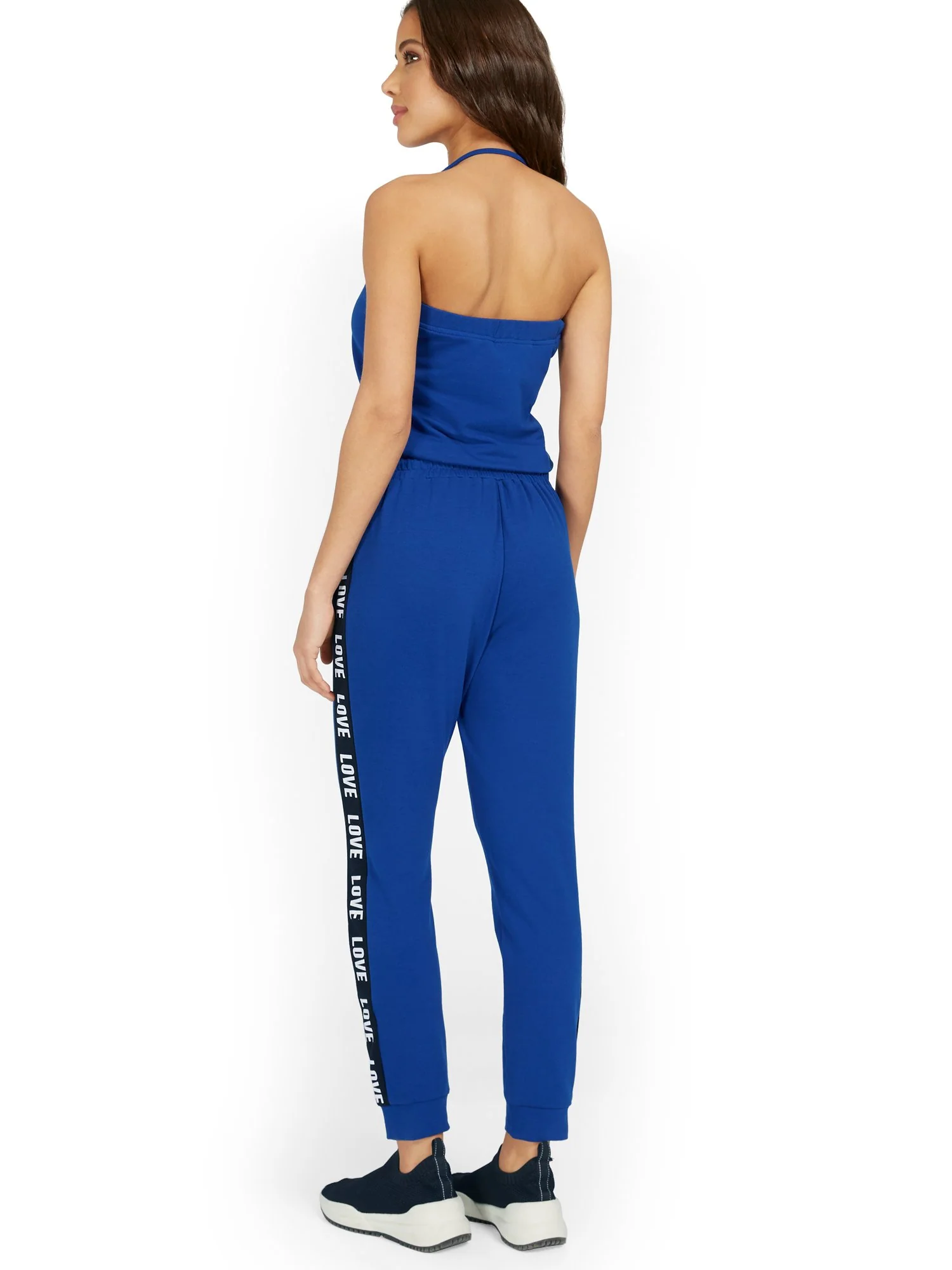 Strapless Love-Stripe Jogger Jumpsuit - Image 3