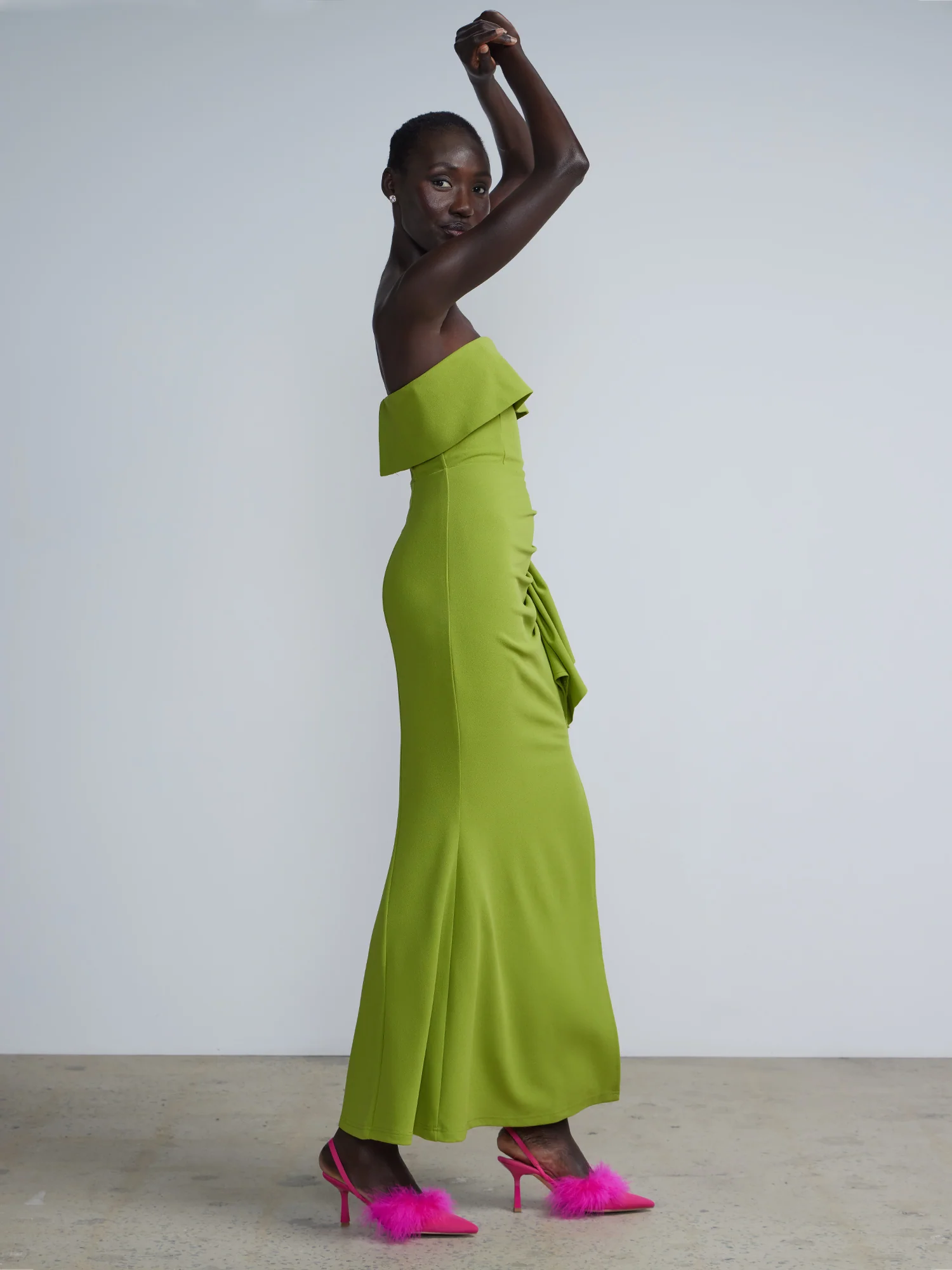 Strapless Ruffle Detail Gown - Image 2