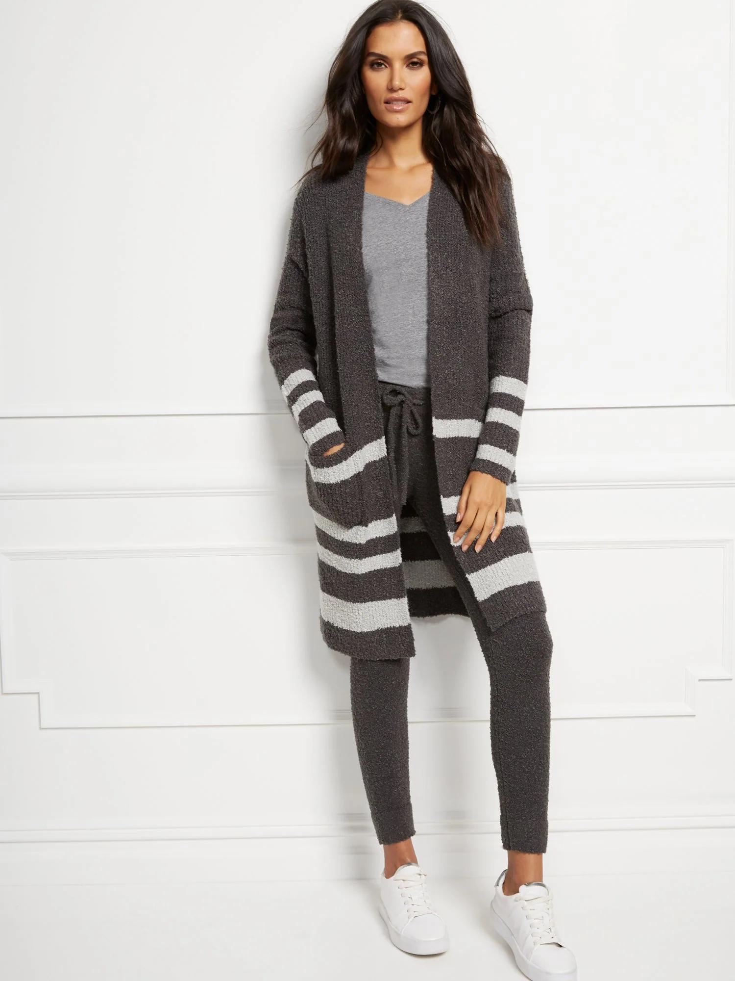 Stripe Boucle Cardigan