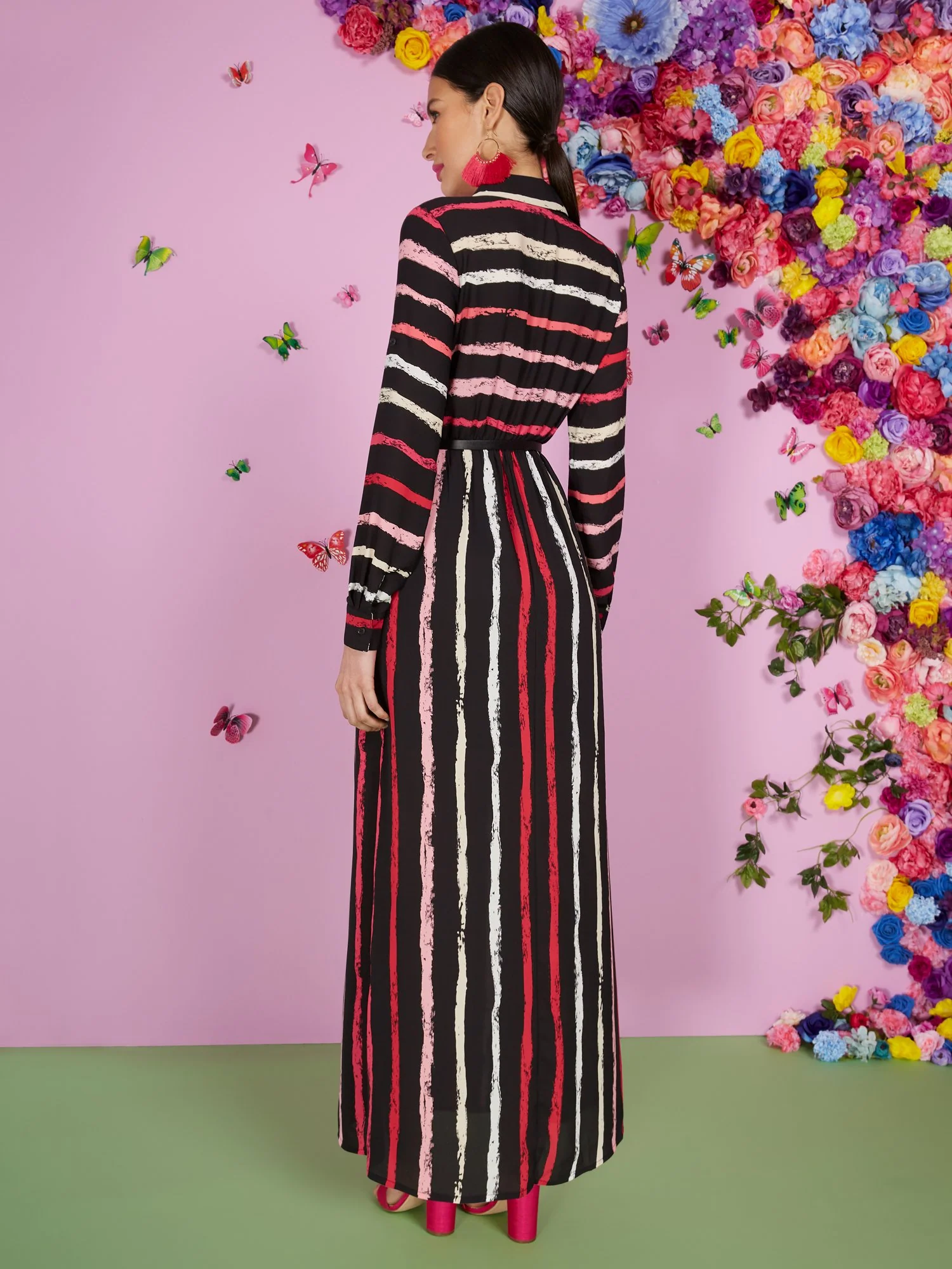 Stripe Maxi Shirtdress - Image 3