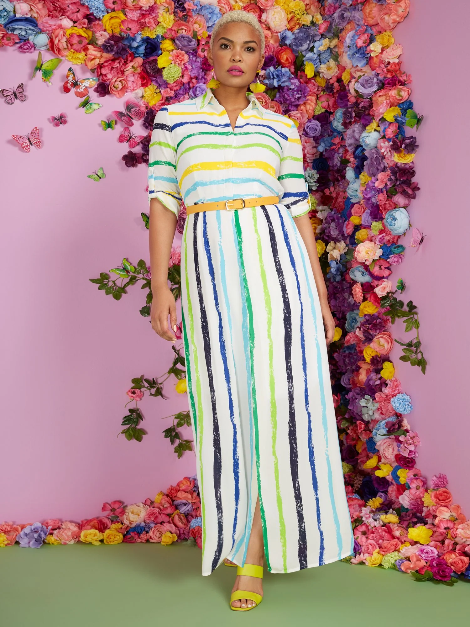 Stripe Maxi Shirtdress - Image 6