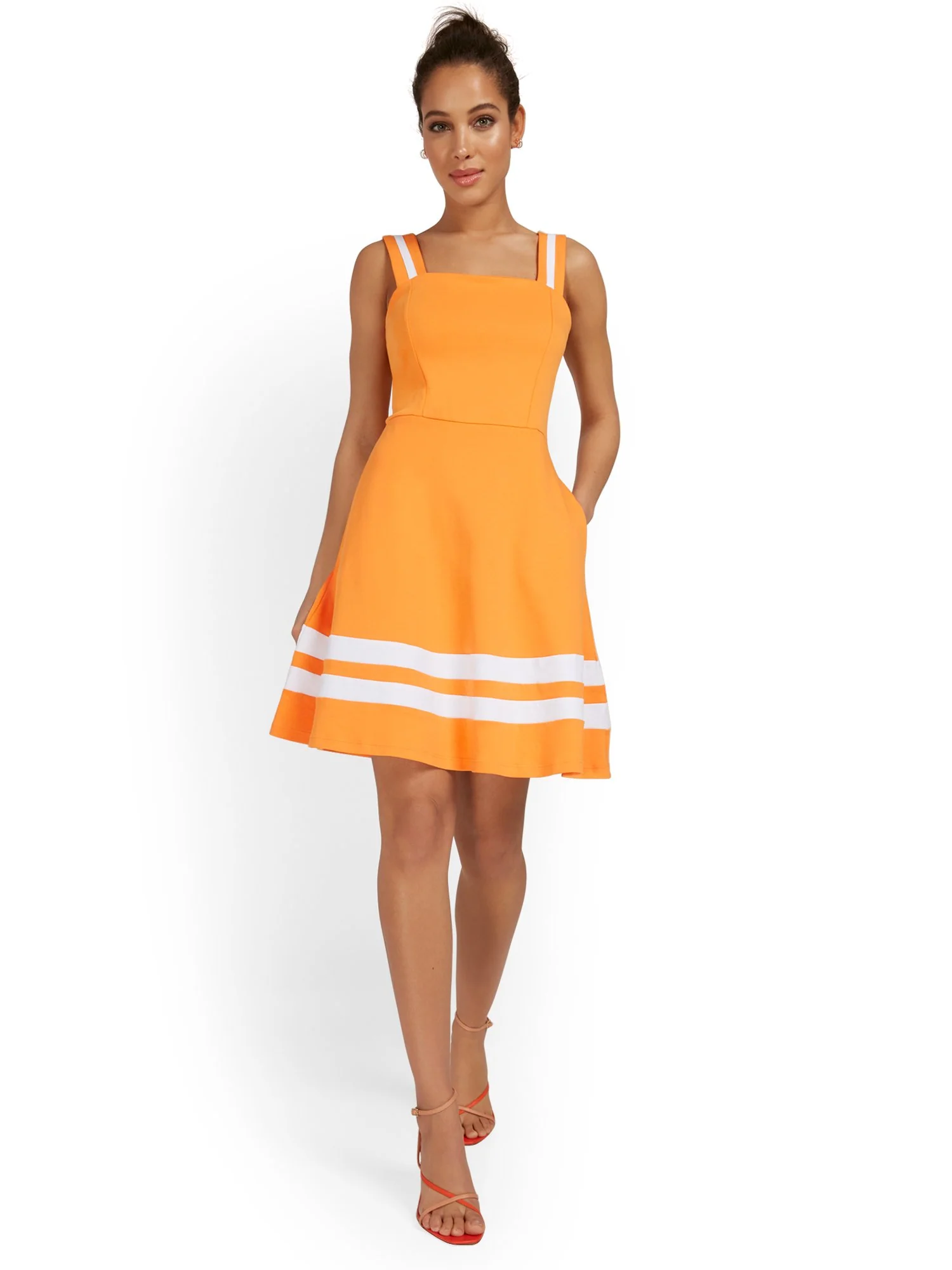 Stripe Tank Fit and Flare Dress - City Knits - Image 9