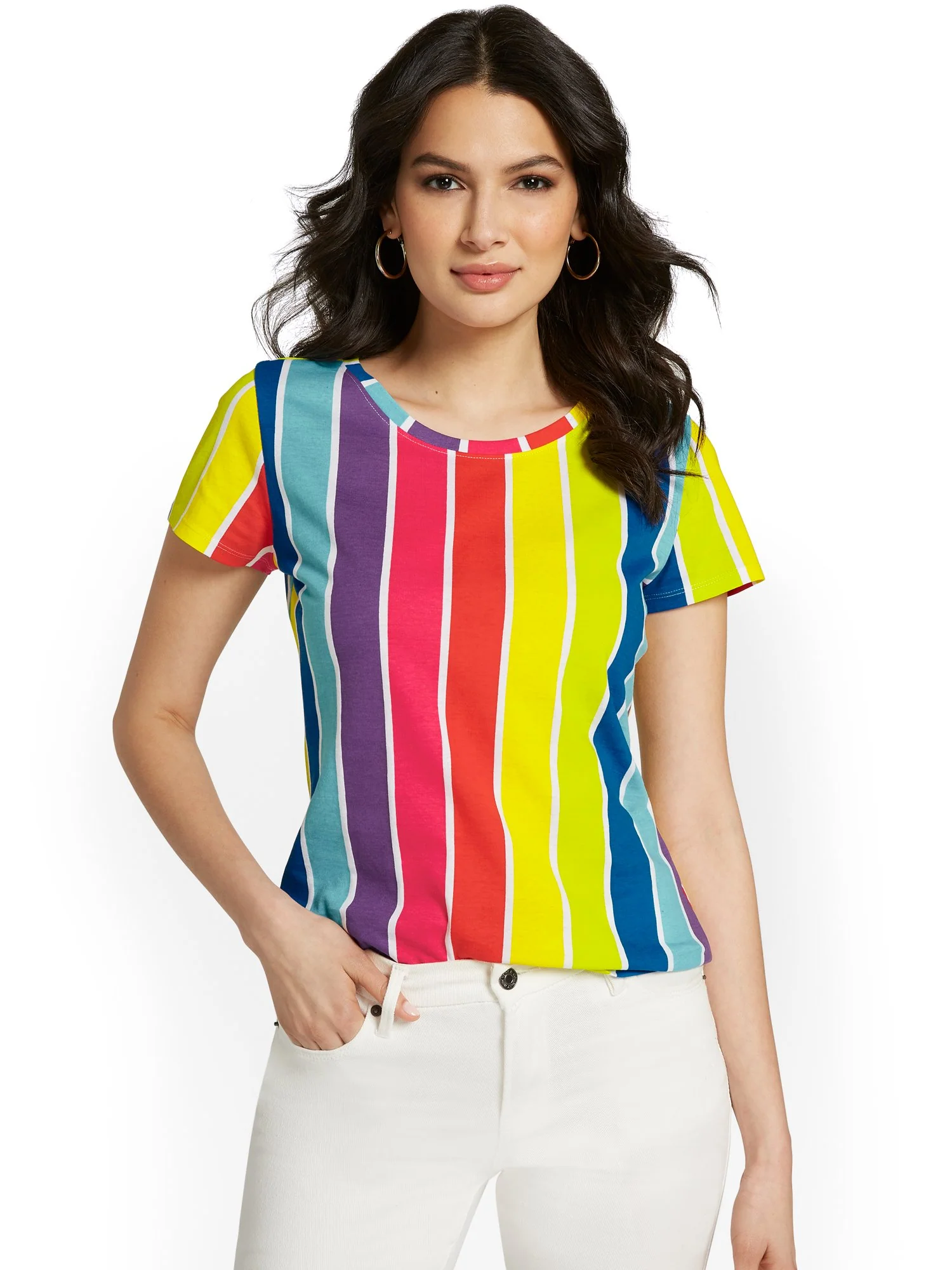 Striped Crewneck Perfect Tee