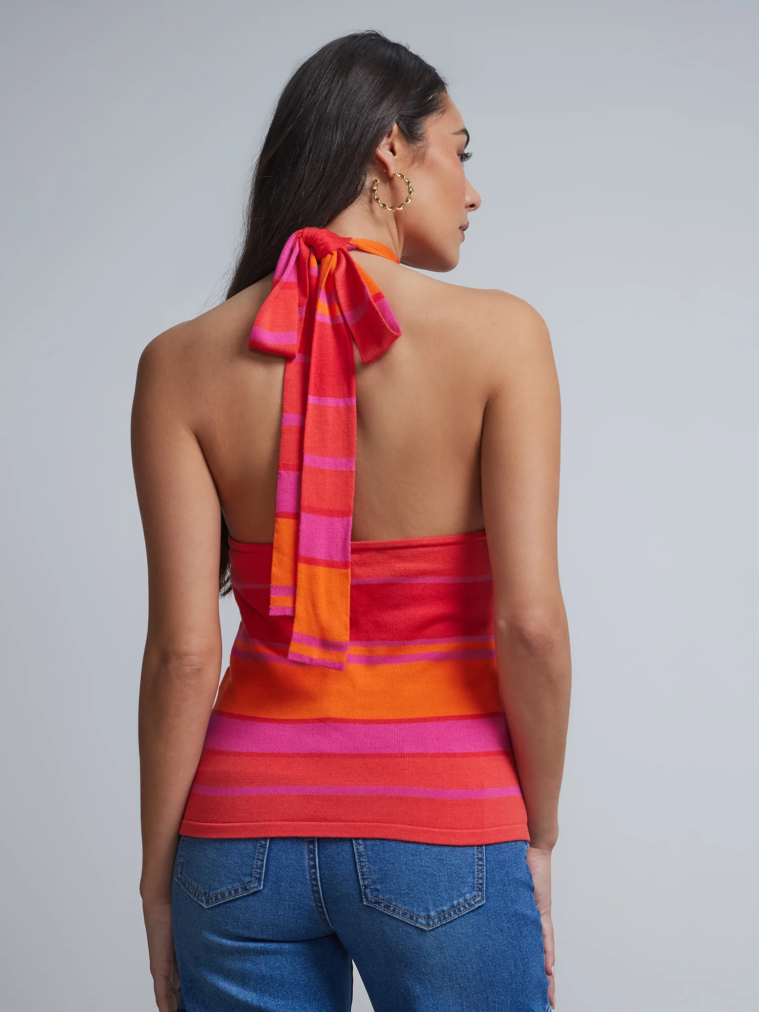 Striped Halterneck Sweater - Image 3