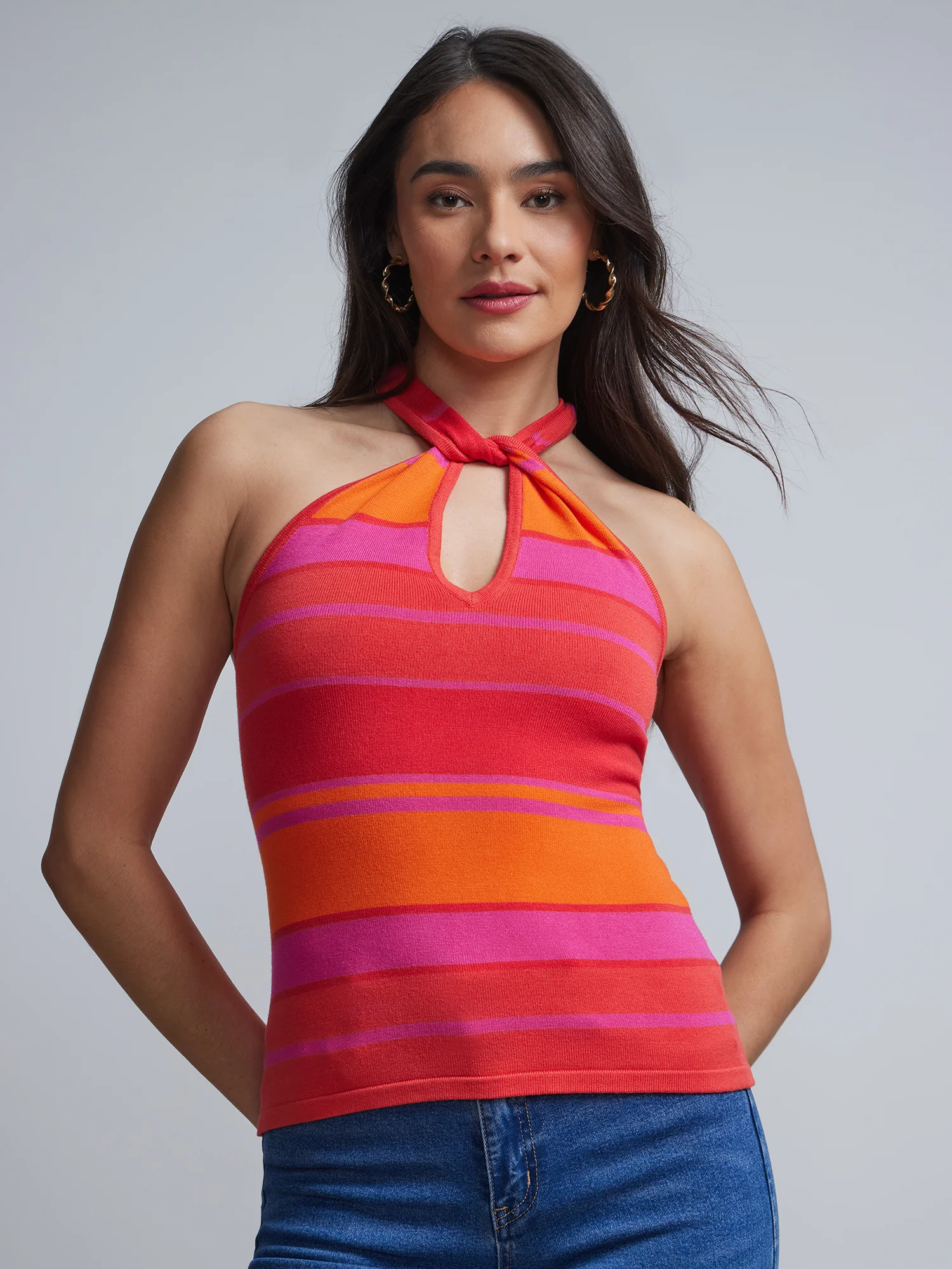 Striped Halterneck Sweater - Image 5