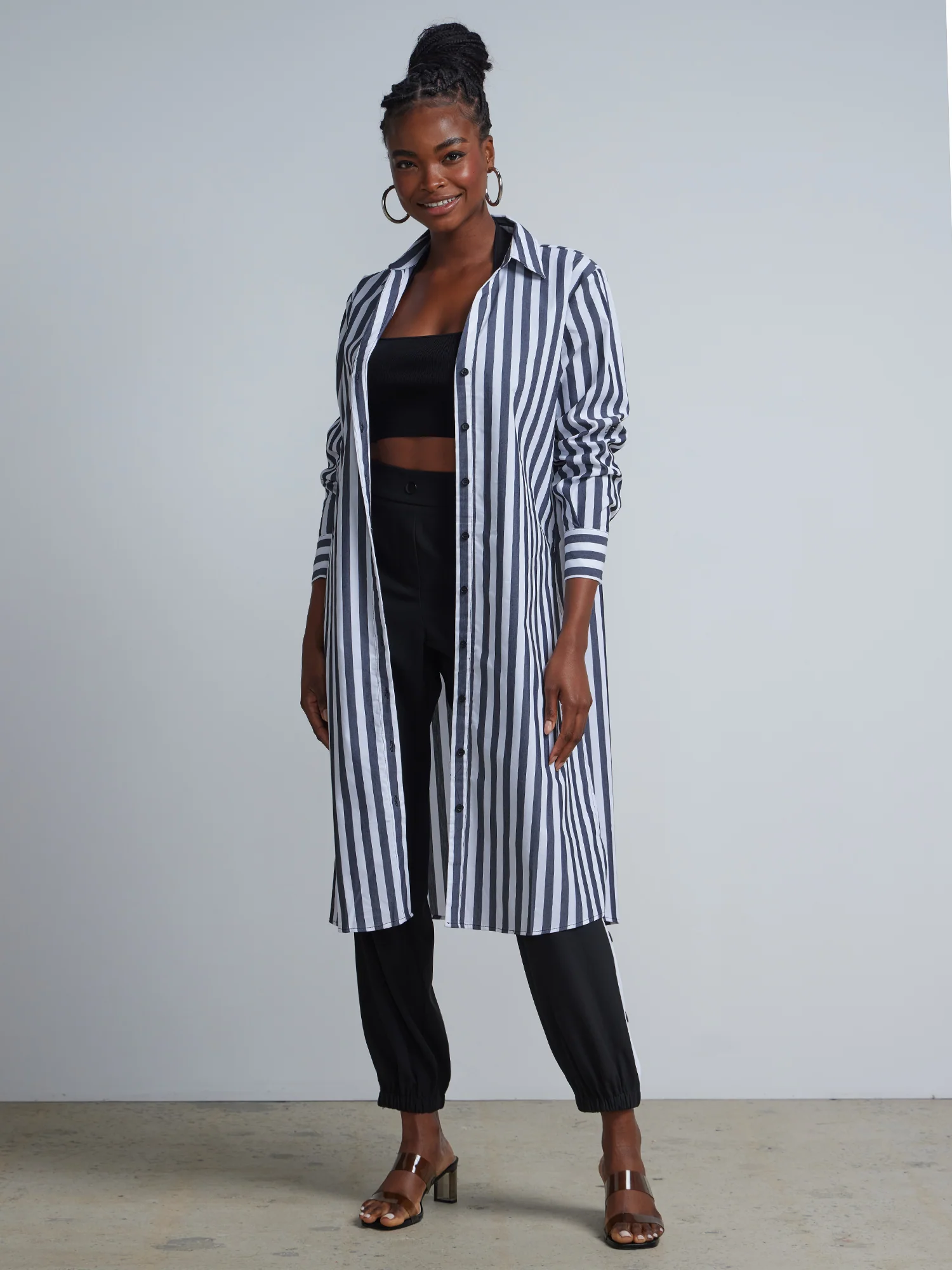 Striped Maxi Button-Front - NY&C Madison Shirt®