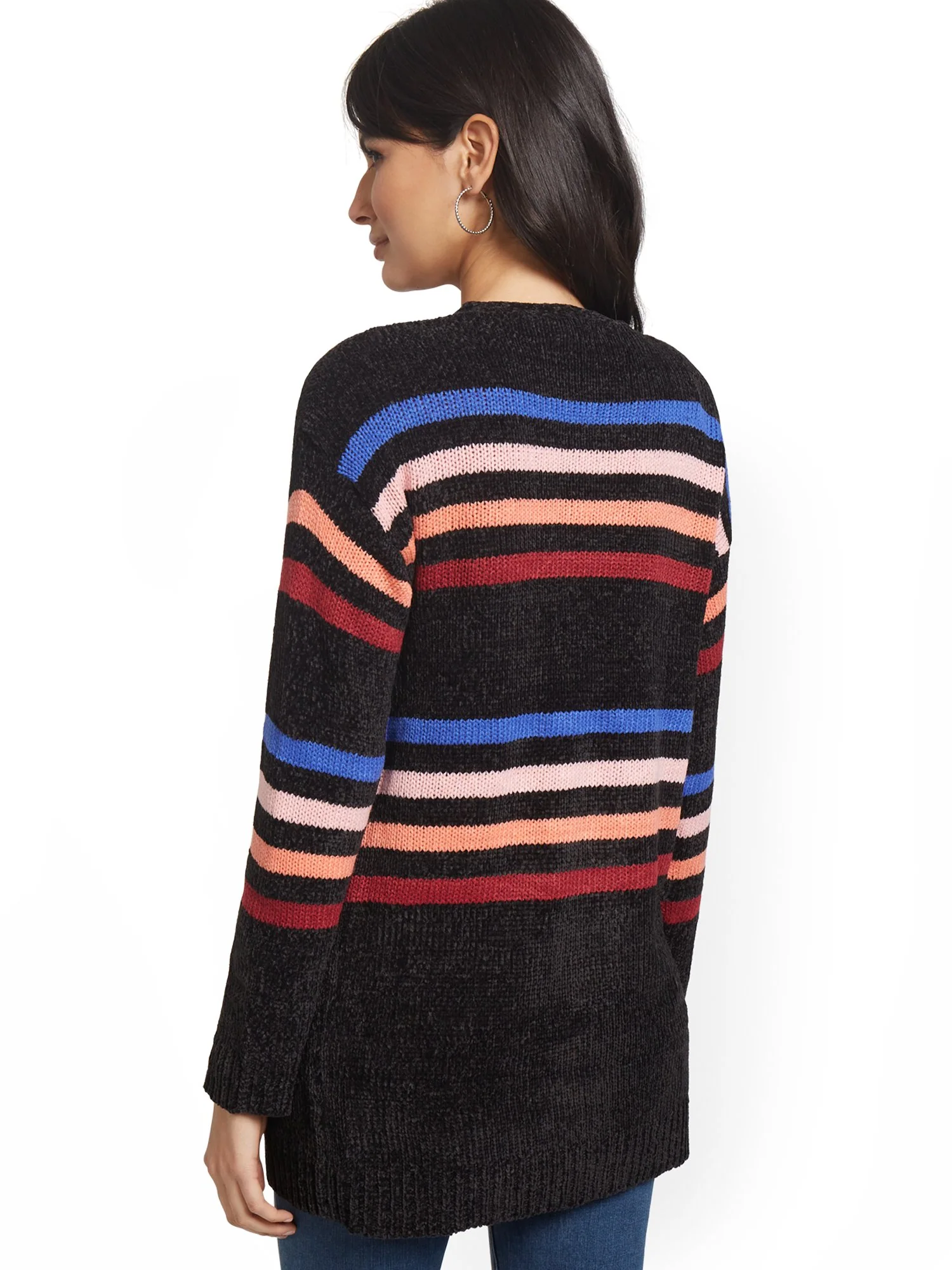 Striped Open Cardigan - Image 3